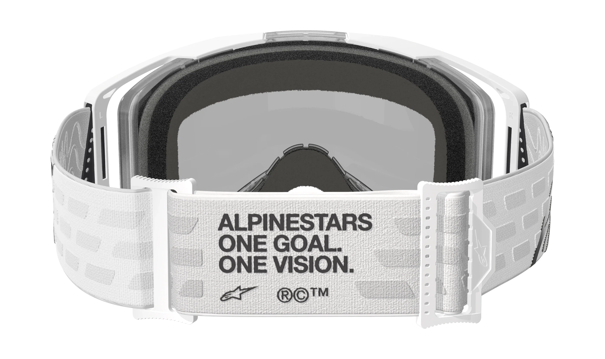 Alpinestars Crossbril Vision 8 Corp - Wit - Spiegel Zilver Lens