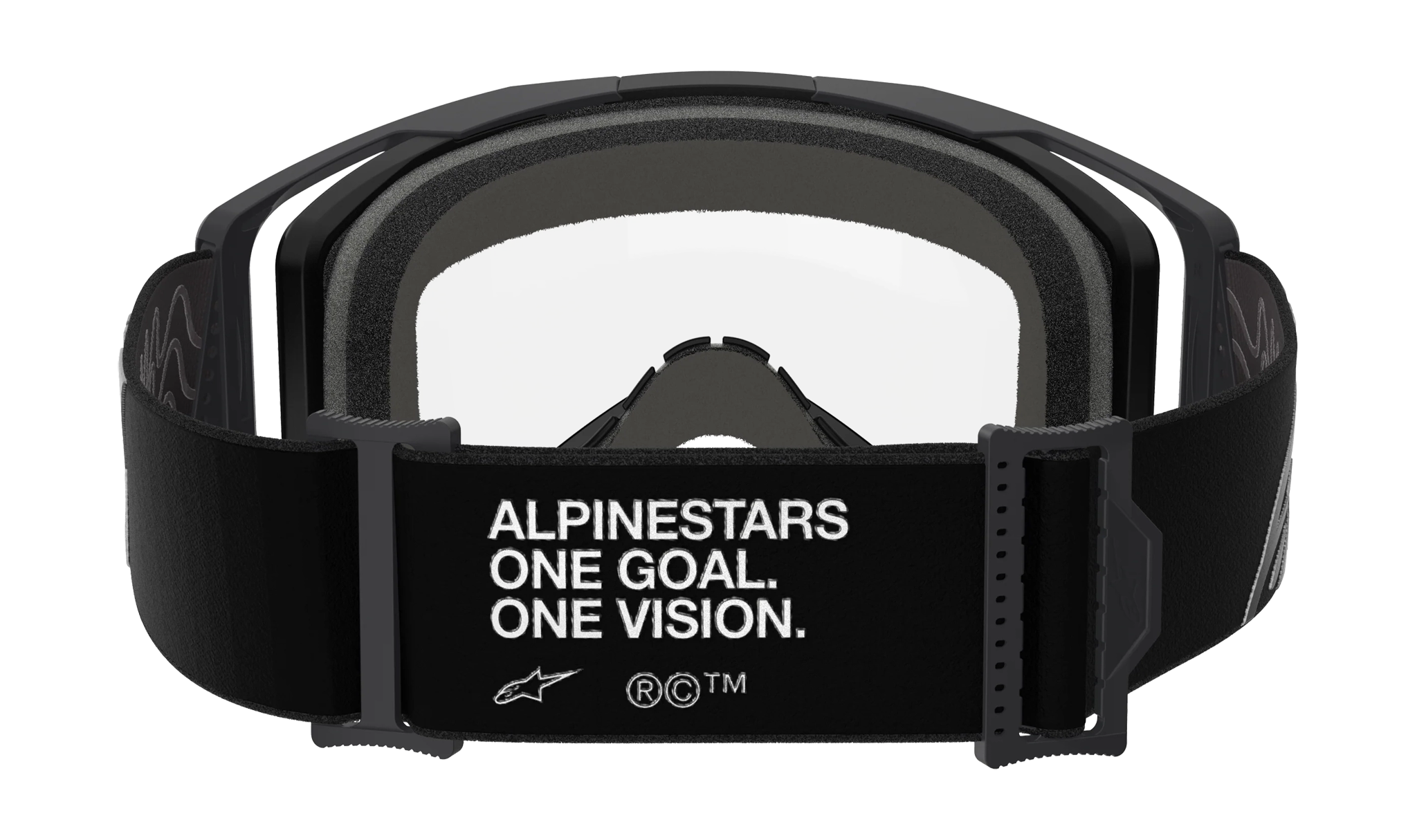Alpinestars Crossbril Vision 8 Corp - Zwart - Clear Lens