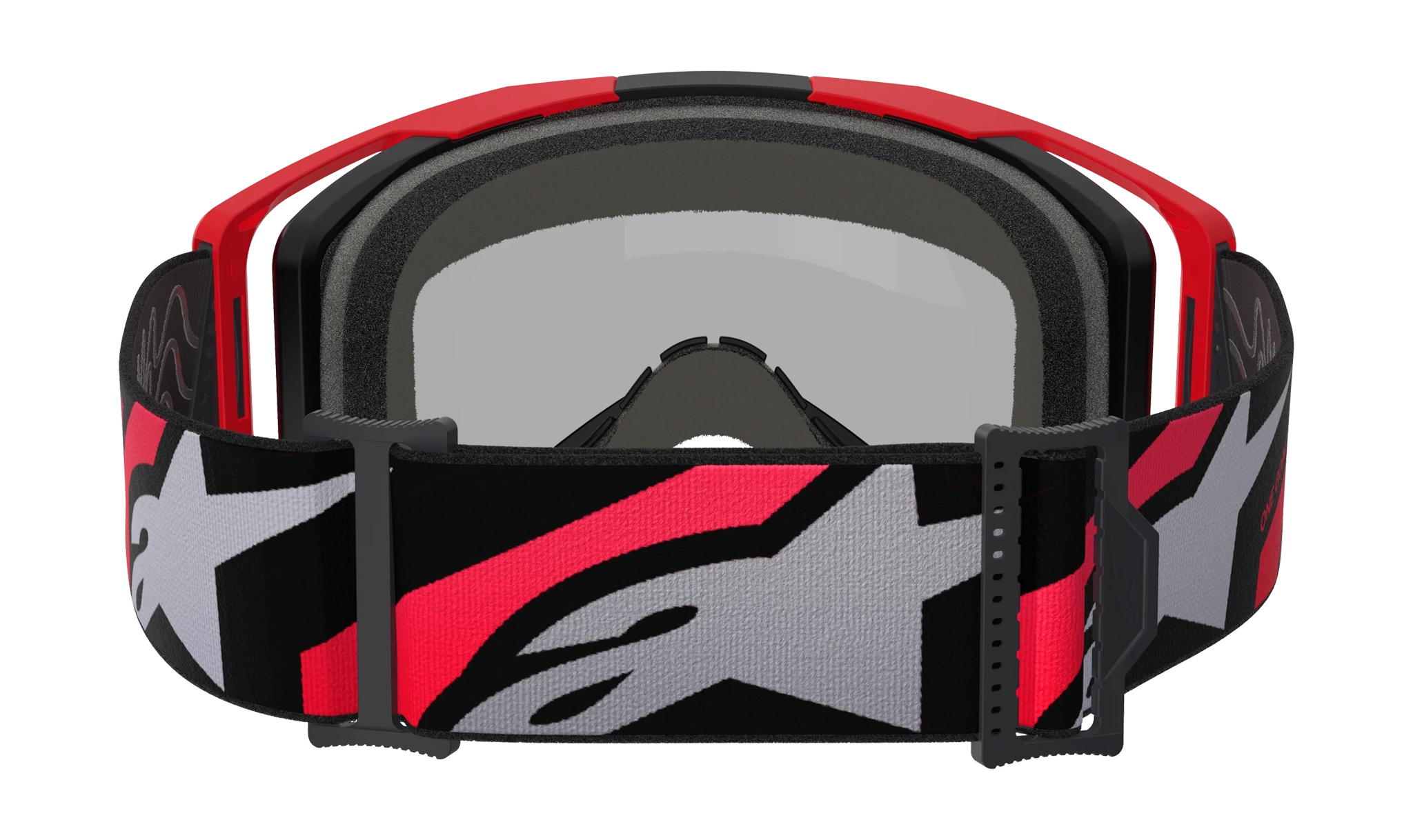 Alpinestars Crossbril Vision 8 Luar - Rood / Zwart - Spiegel Zilver Lens