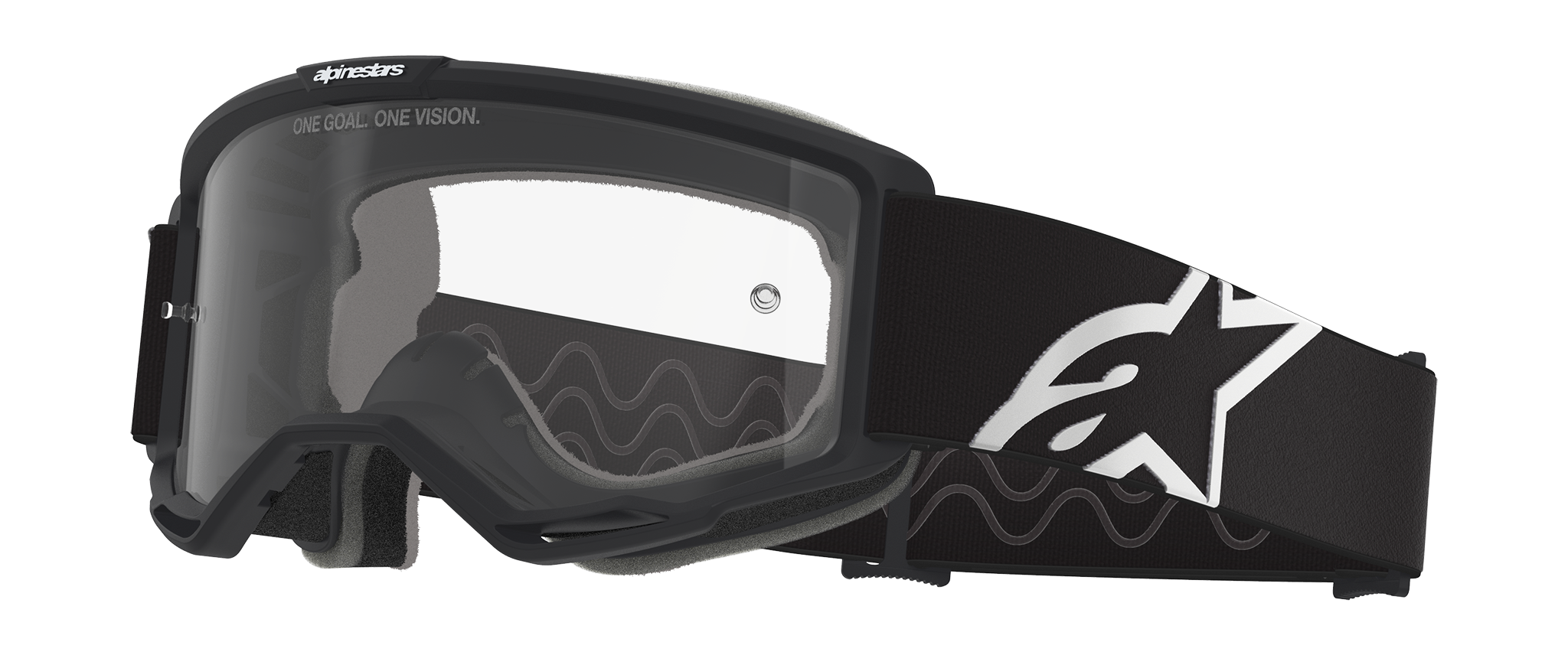 Alpinestars Crossbril Vision OTG - Zwart / Grijs - Clear Lens