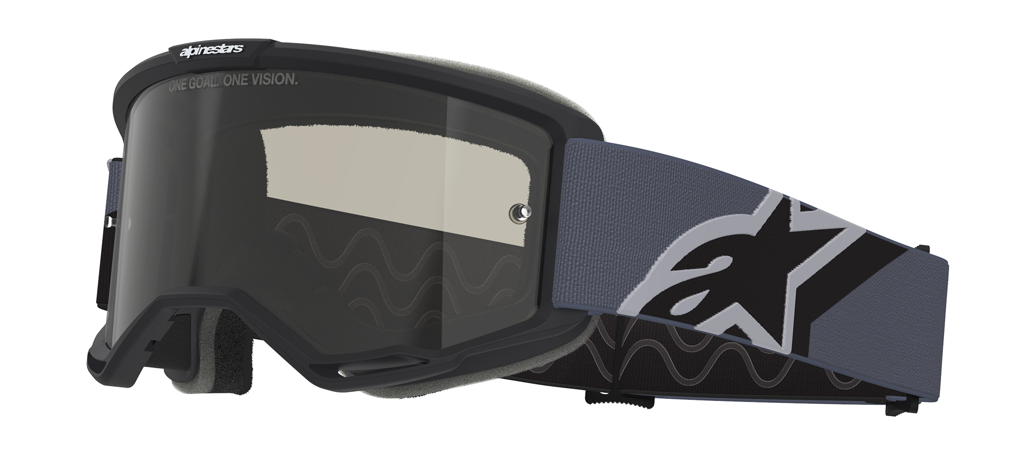 Alpinestars Crossbril Vision Sand - Zwart / Grijs - Donker Smoke Lens