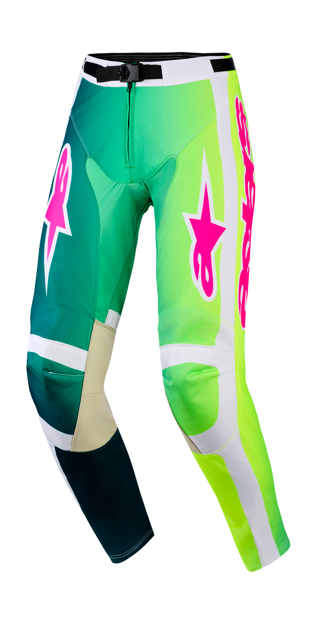 Alpinestars Crossbroek 2026 Racer Portl - Groen / Wit / Zwart