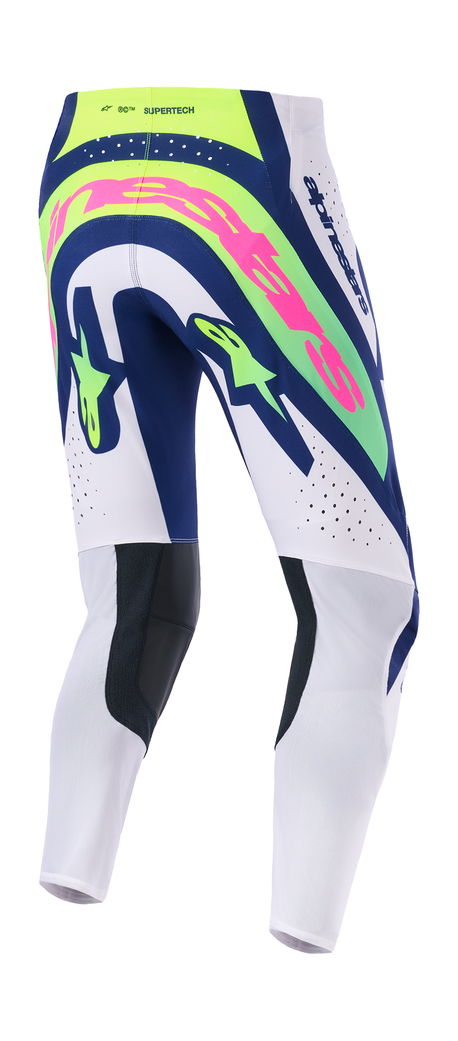 Alpinestars Crossbroek 2026 Supertech Vista - Licht Grijs / Fluo Geel / Blauw