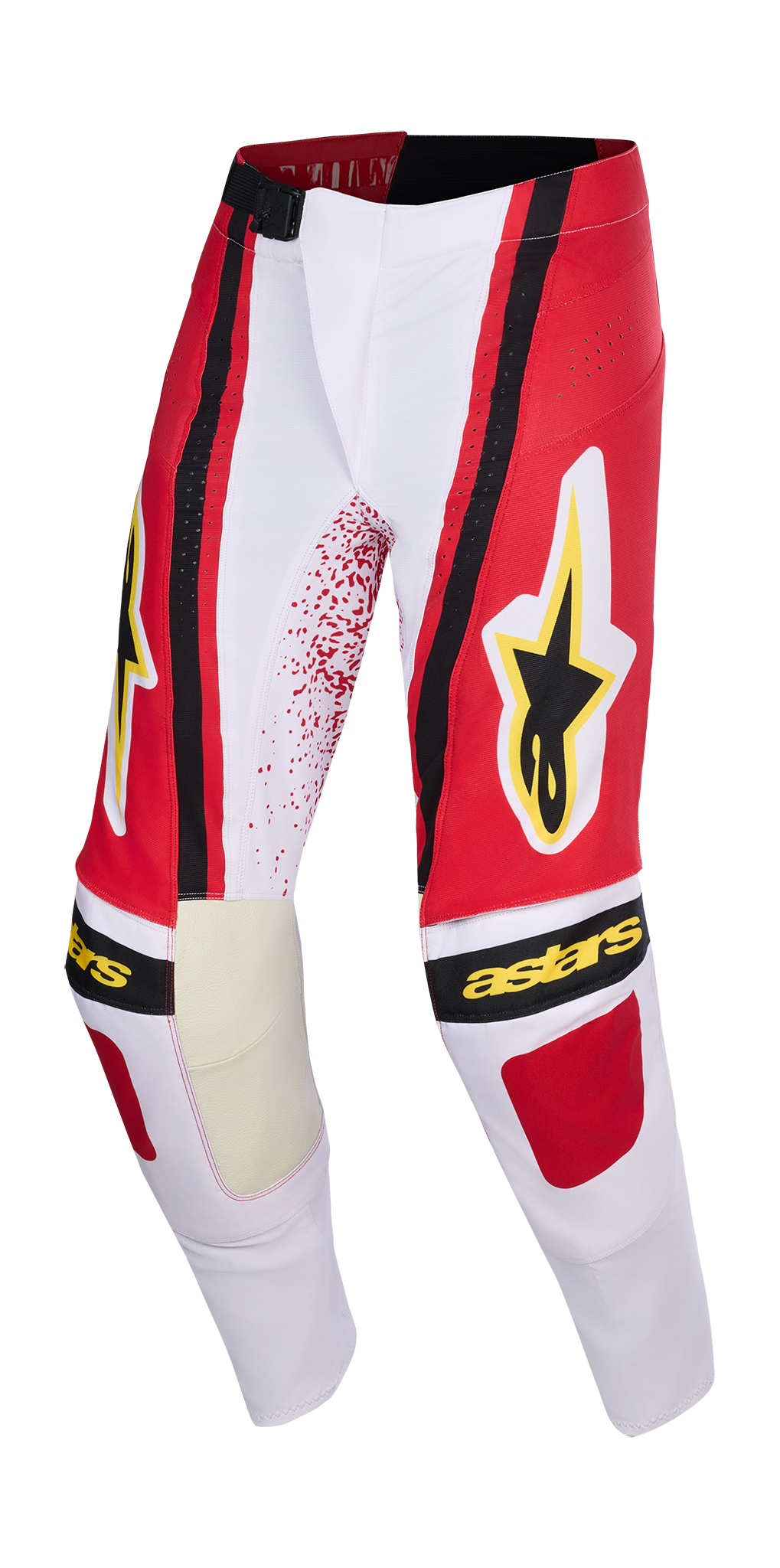 Alpinestars Crossbroek 2026 Techstar Nomur - Licht Grijs / Rood / Zwart