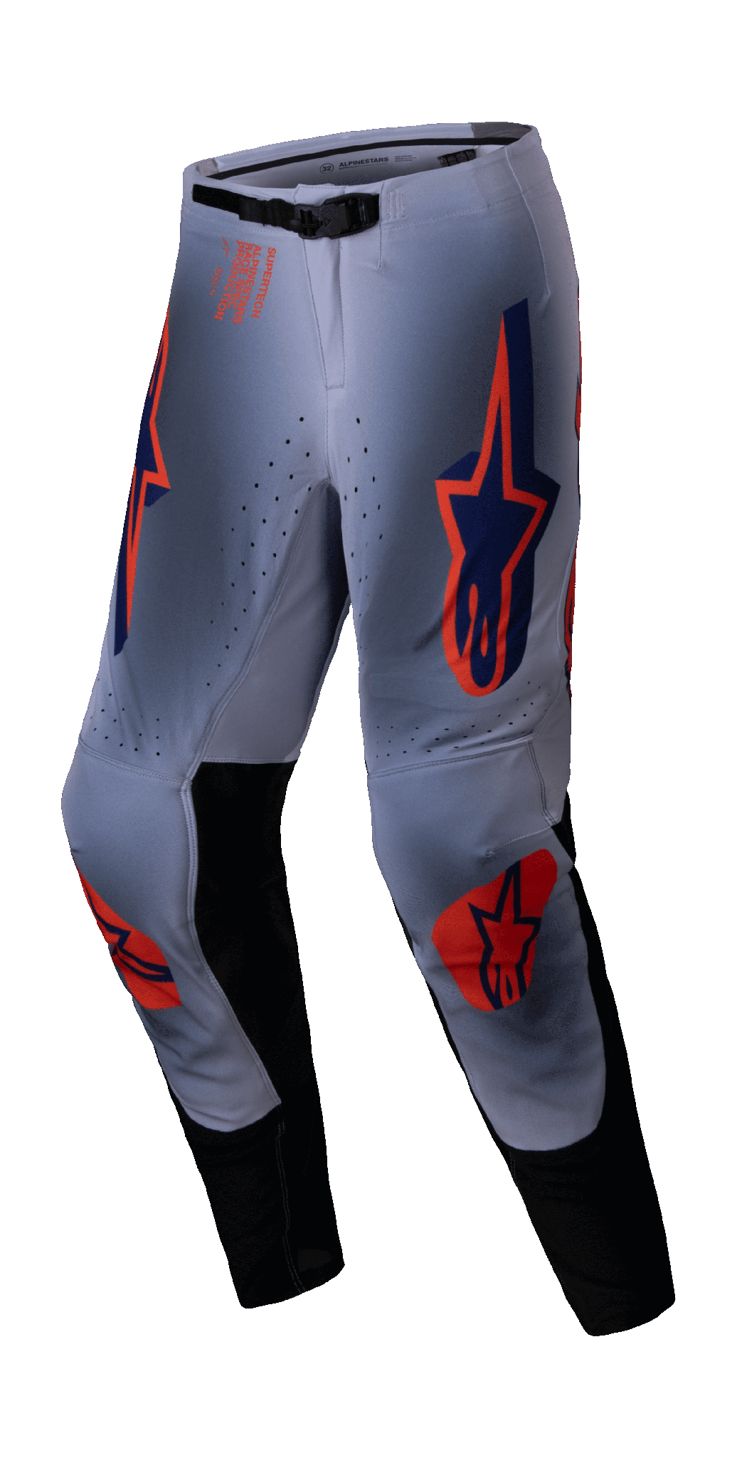 Alpinestars Crossbroek Supertech Lipan - Grijs / Fluo Oranje
