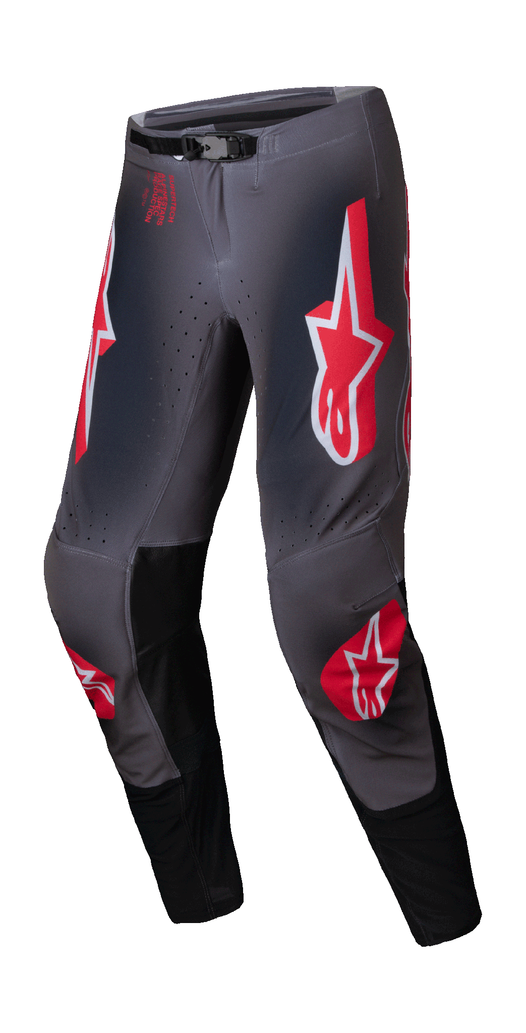 Alpinestars Crossbroek Supertech Lipan - Smoke / Rood