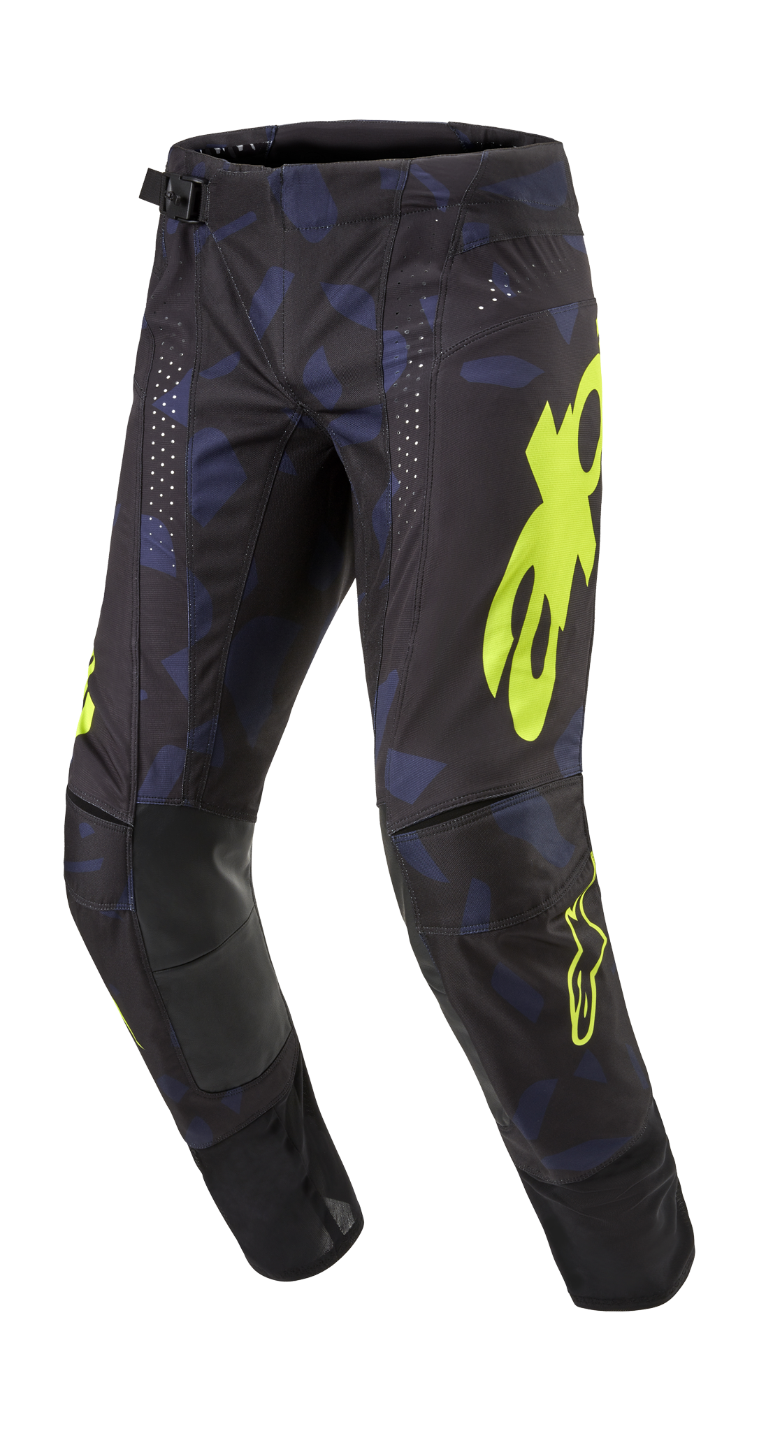Alpinestars Crossbroek Techstar Rantera - Zwart / Navy / Fluo Geel