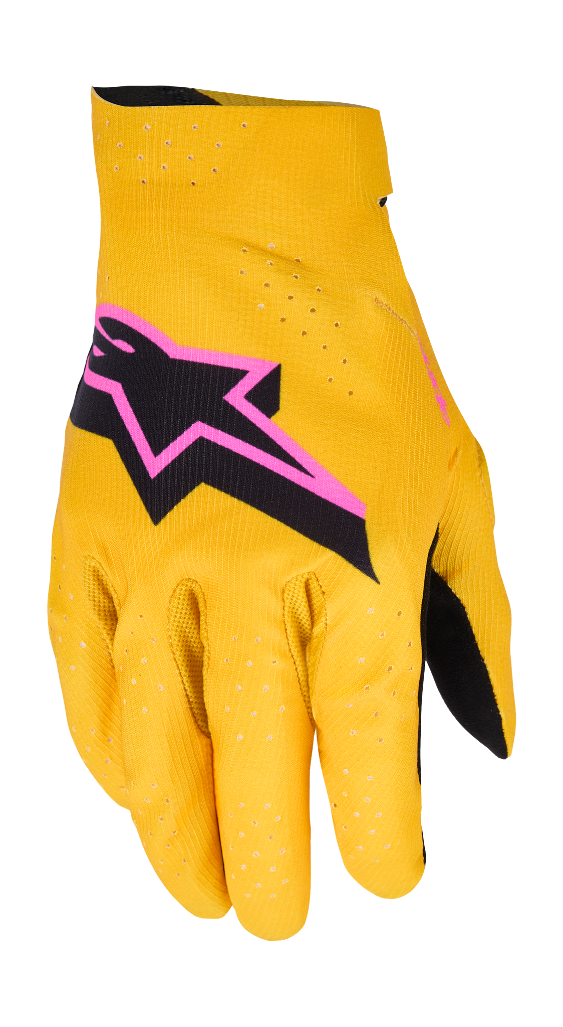 Alpinestars Crosshandschoenen 2026 Supertech - Goud / Zwart / Fluo Roze