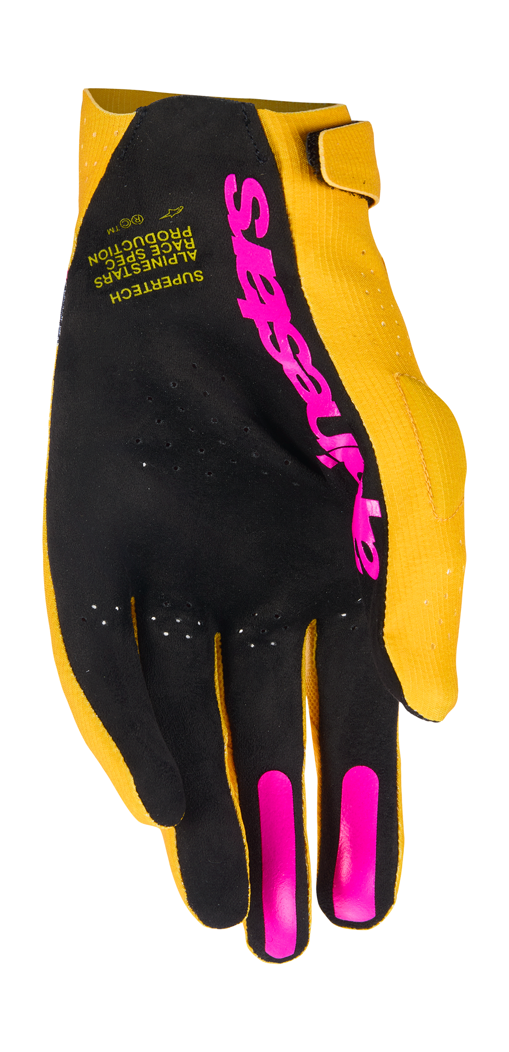 Alpinestars Crosshandschoenen 2026 Supertech - Goud / Zwart / Fluo Roze