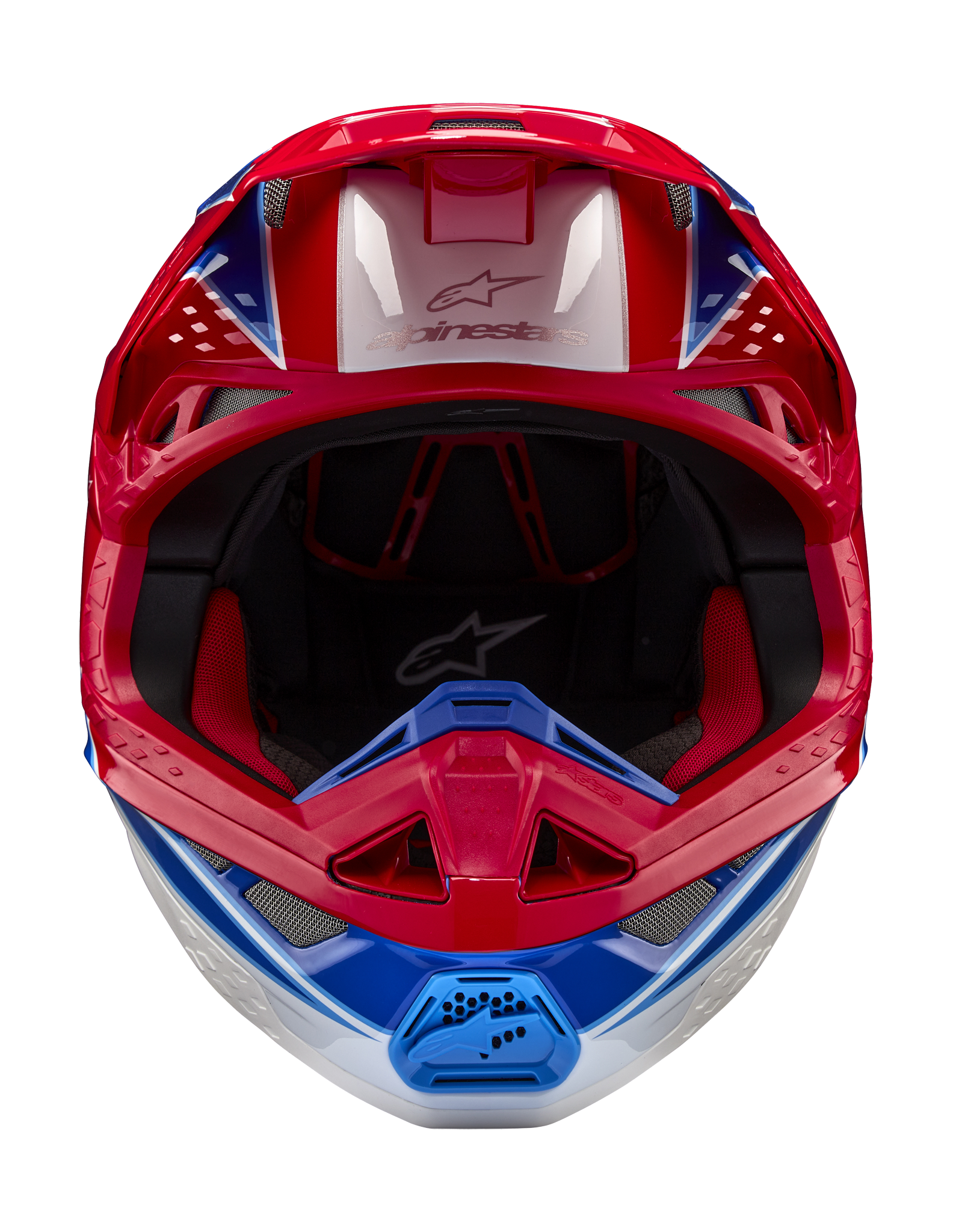 Alpinestars Crosshelm S-M10 Aeon - Glans Rood / Blauw