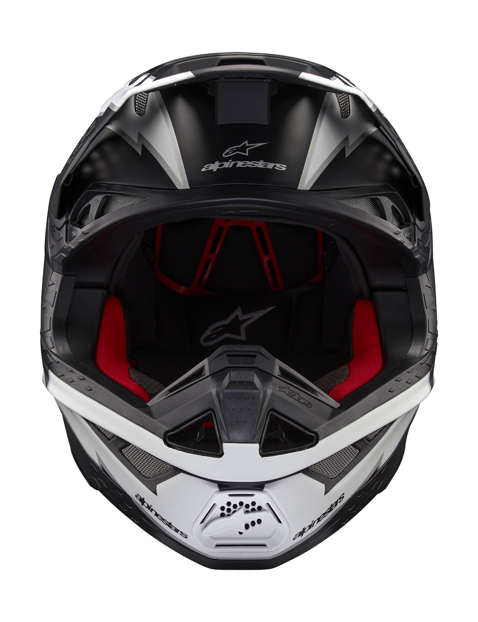 Alpinestars Crosshelm S-M10 Ampress - Mat Zwart / Wit