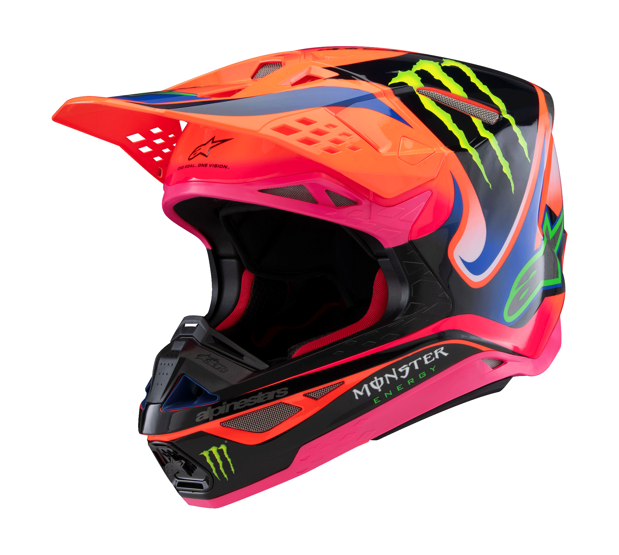 Alpinestars Crosshelm S-M10 Deegan - Oranje / Paars / Roze
