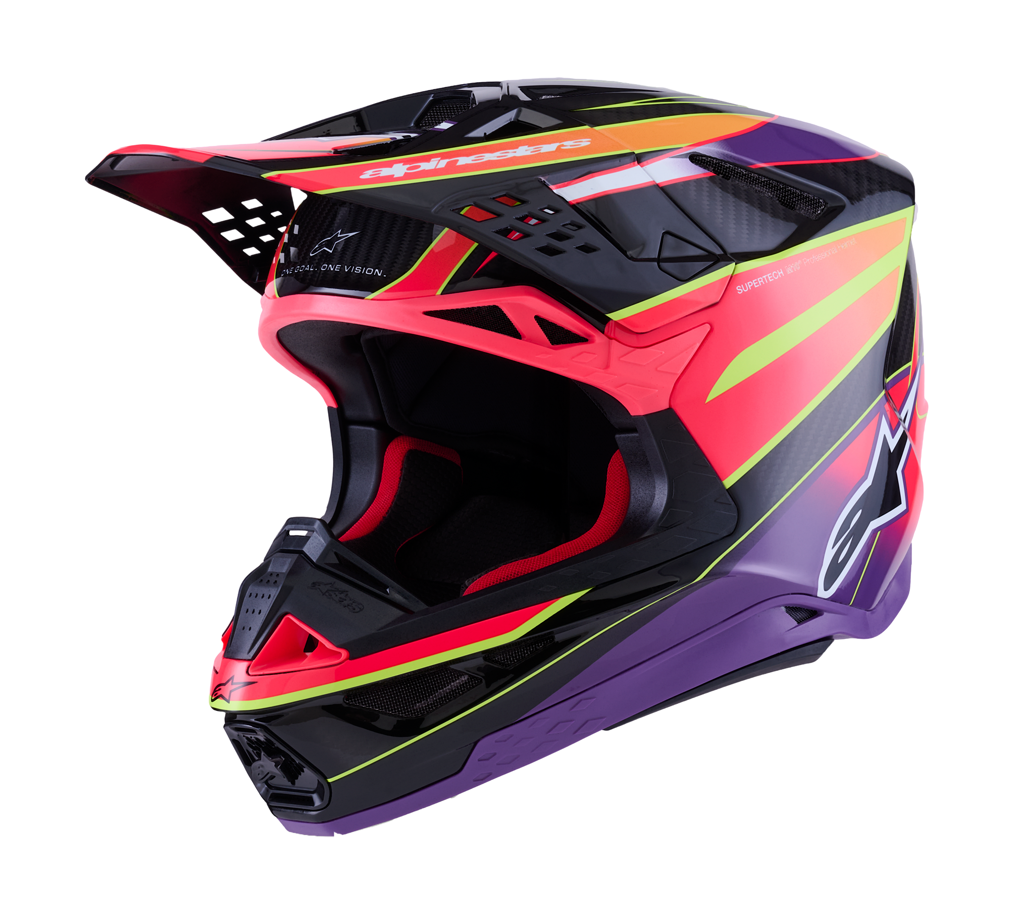Alpinestars Crosshelm S-M10 Era - Roze / Violet / Fluo Geel
