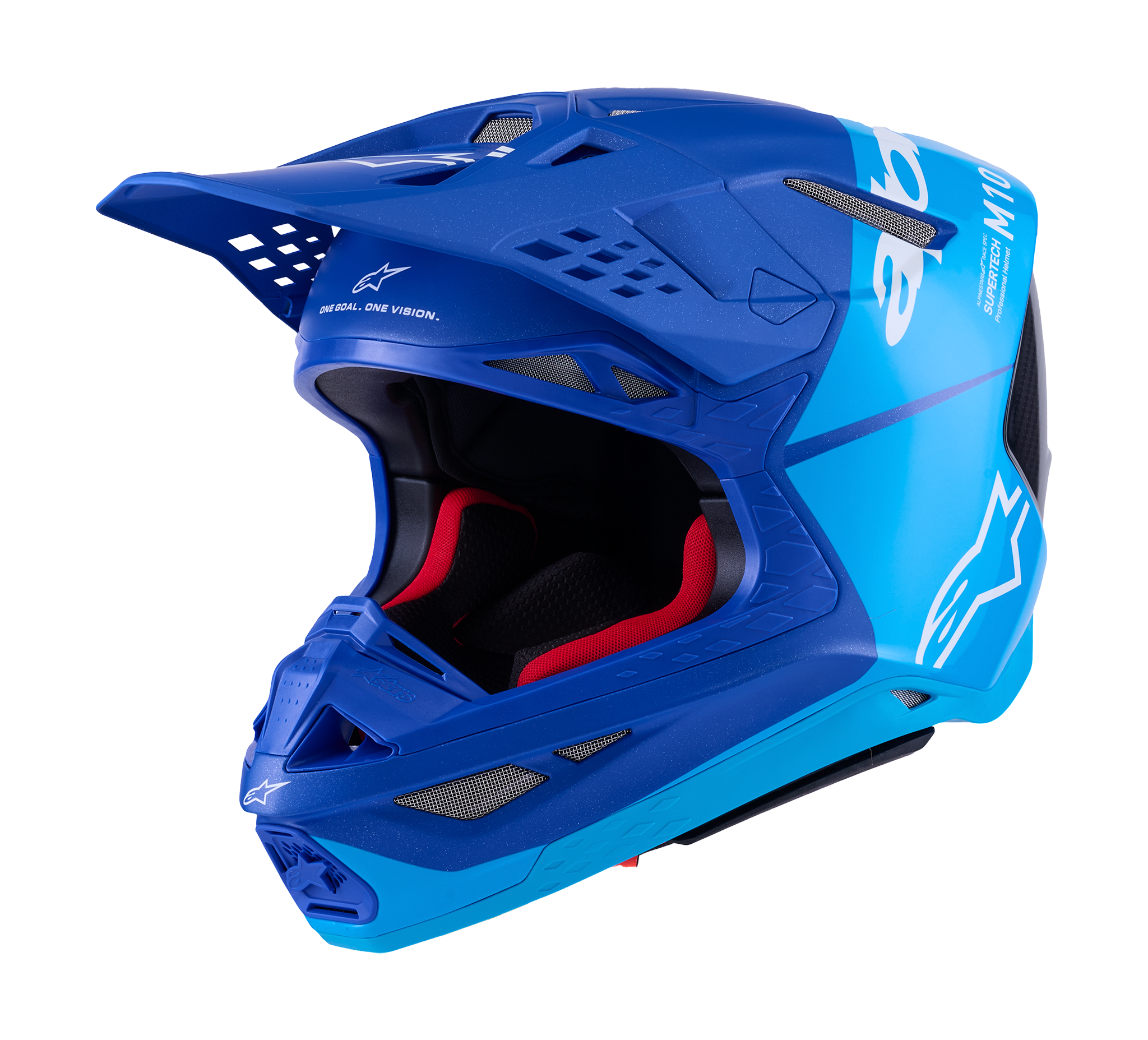 Alpinestars Crosshelm S-M10 Flood - Met Blauw / Zwart / Carbon