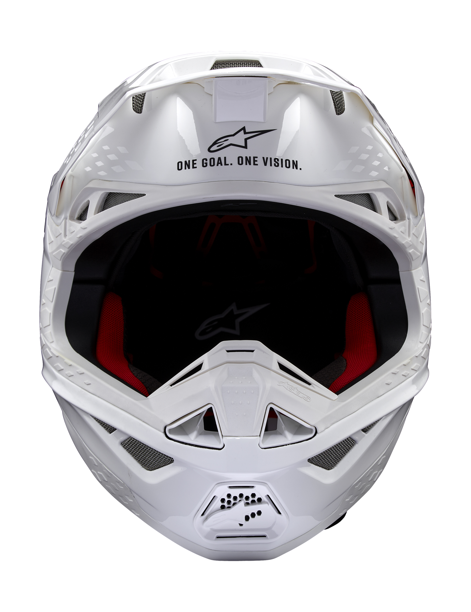 Alpinestars Crosshelm S-M10 Solid - Glans Wit
