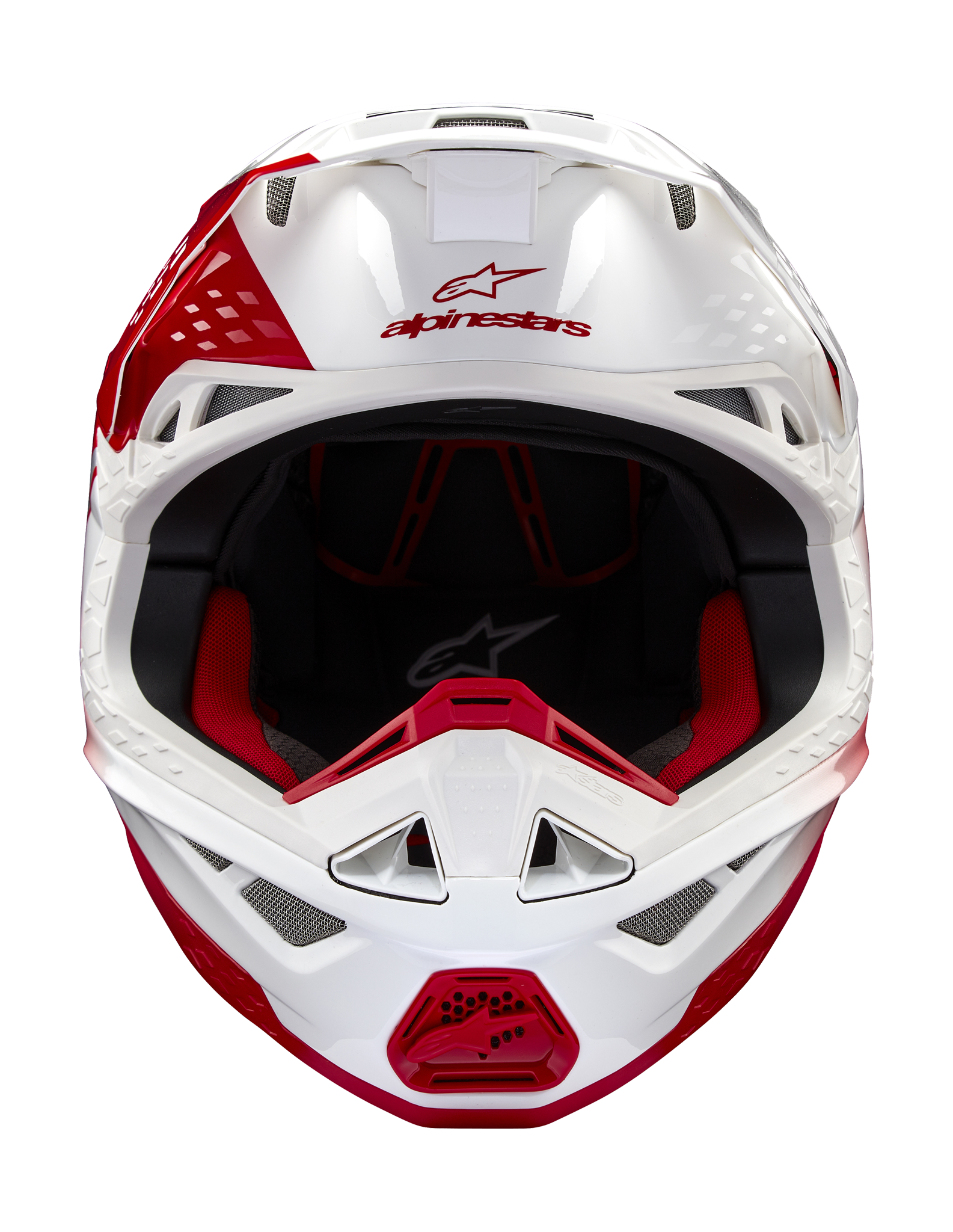 Alpinestars Crosshelm S-M10 Unite - Glans Rood / Wit
