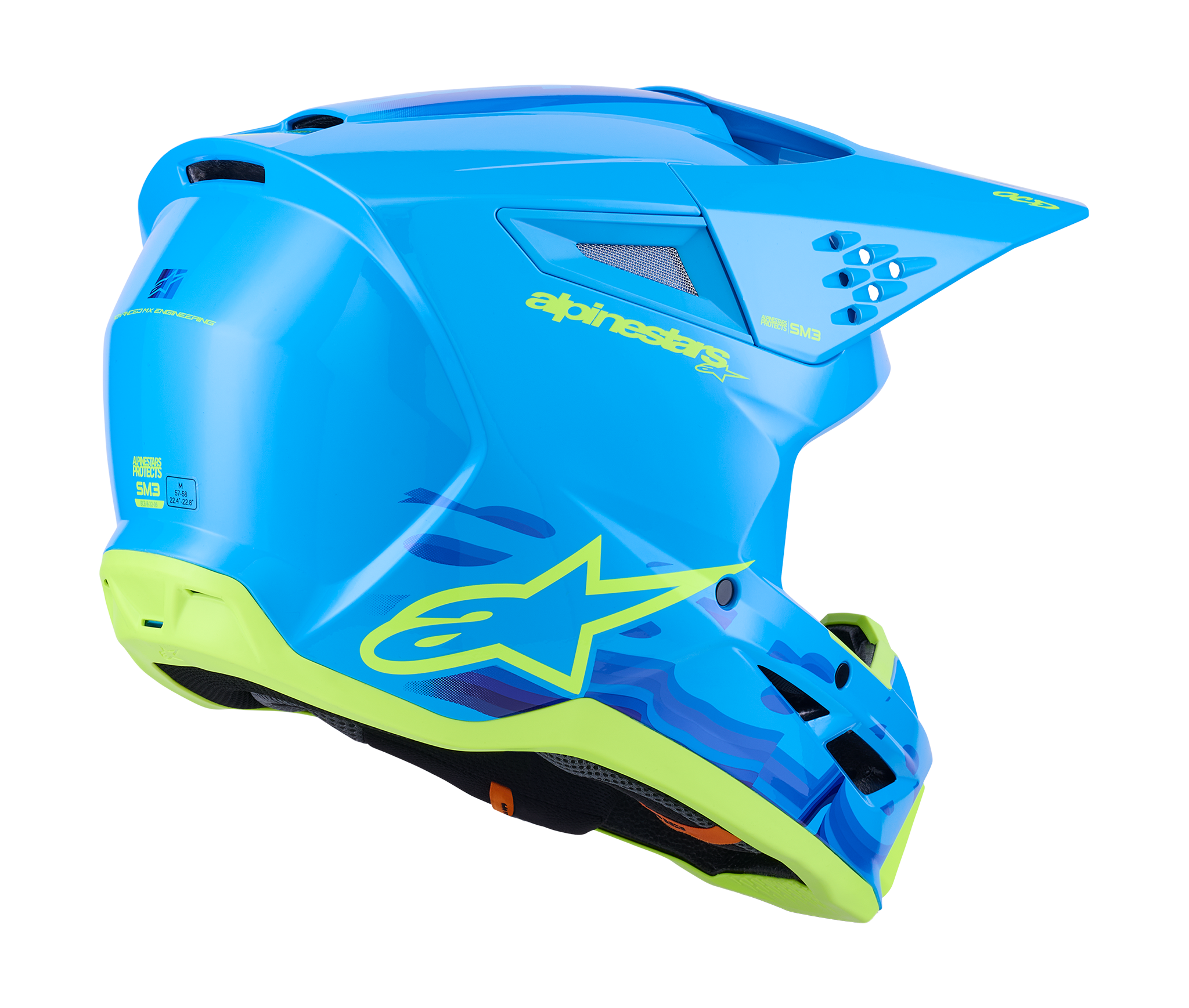 Alpinestars Crosshelm S-M3 Force - Cyan