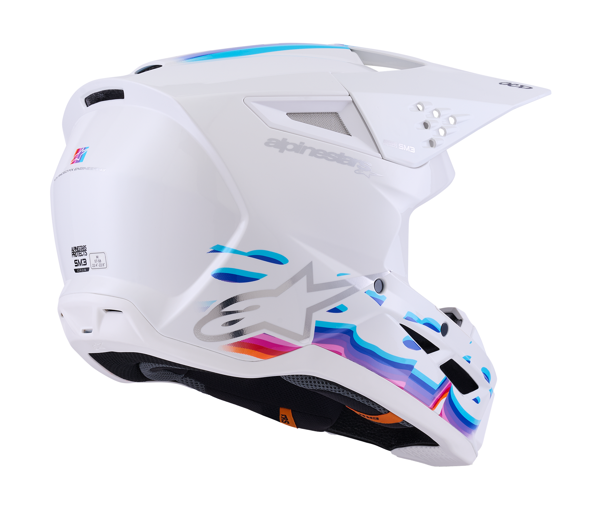 Alpinestars Crosshelm S-M3 Force - Wit