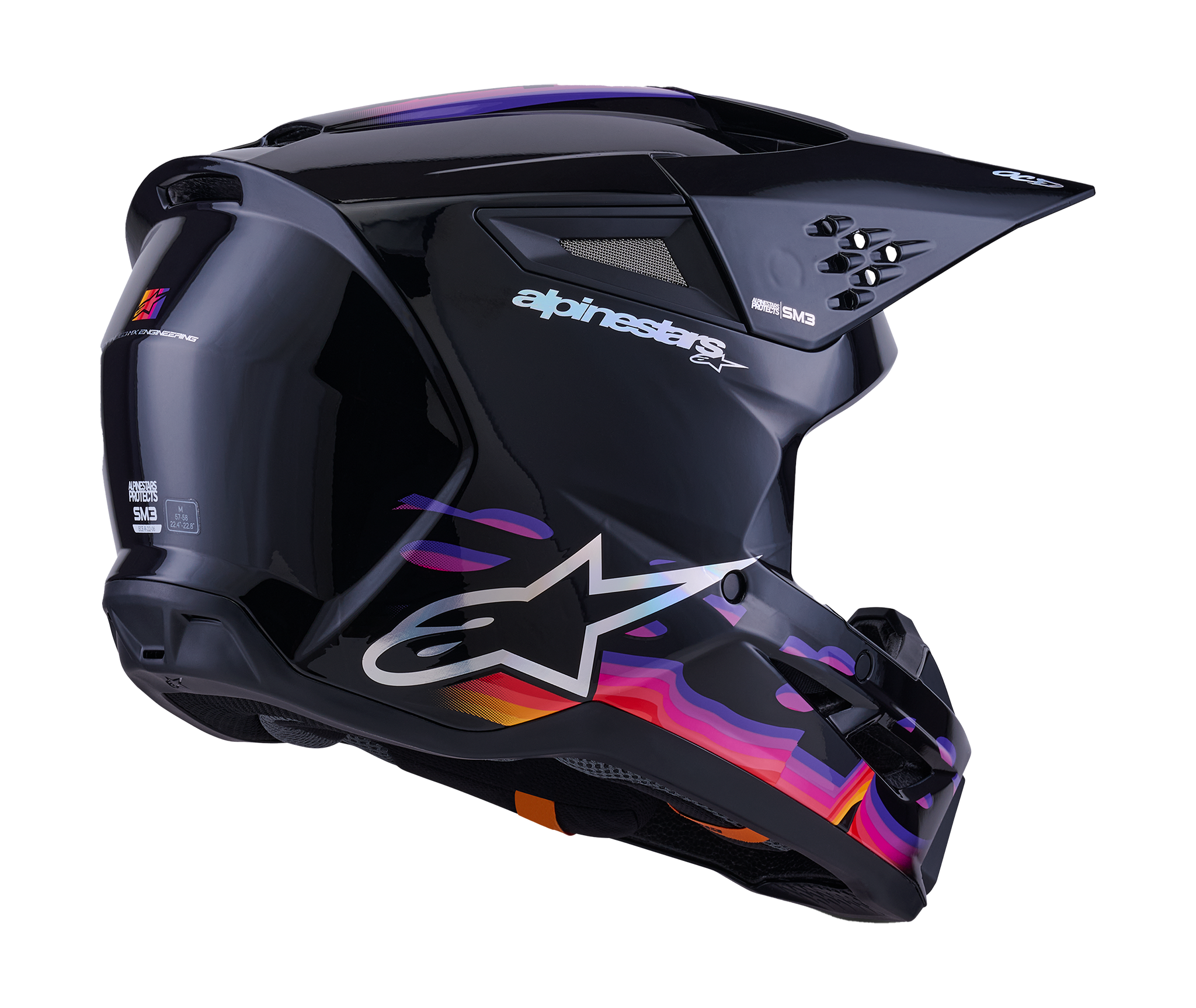 Alpinestars Crosshelm S-M3 Force - Zwart