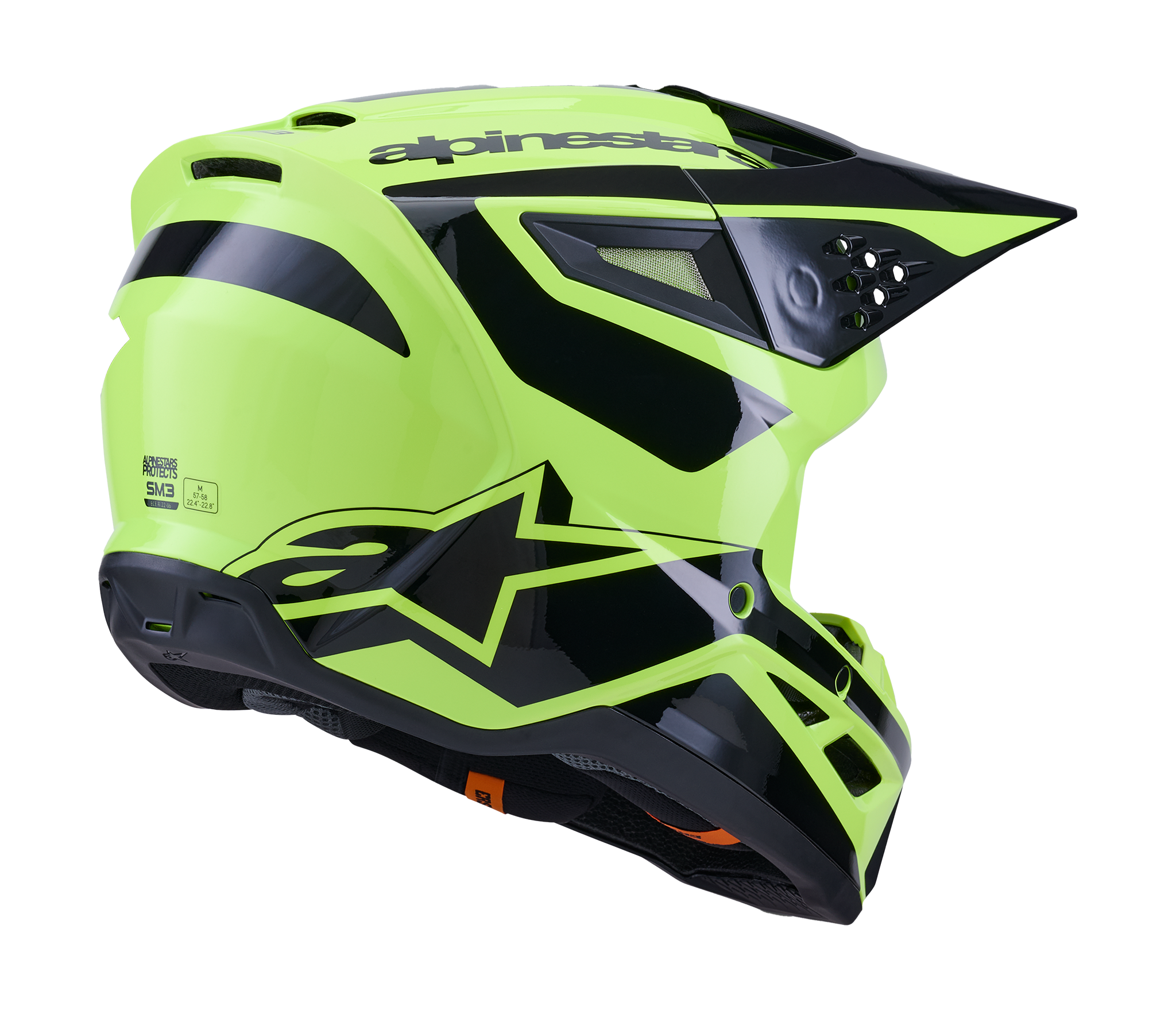 Alpinestars Crosshelm S-M3 Heat - Fluo Geel / Zwart