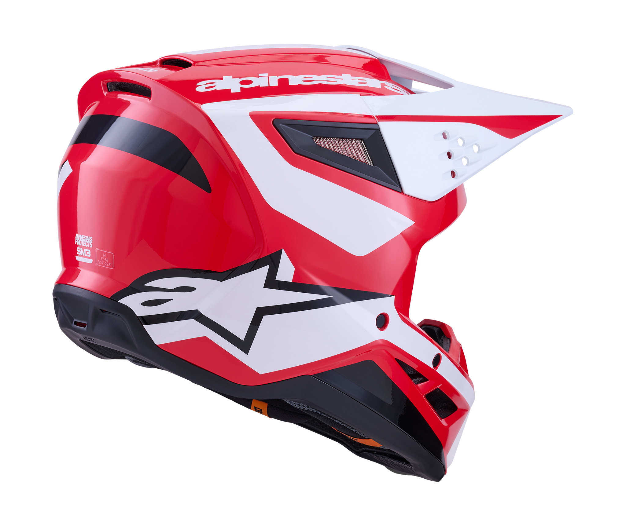 Alpinestars Crosshelm S-M3 Heat - Rood / Wit / Zwart