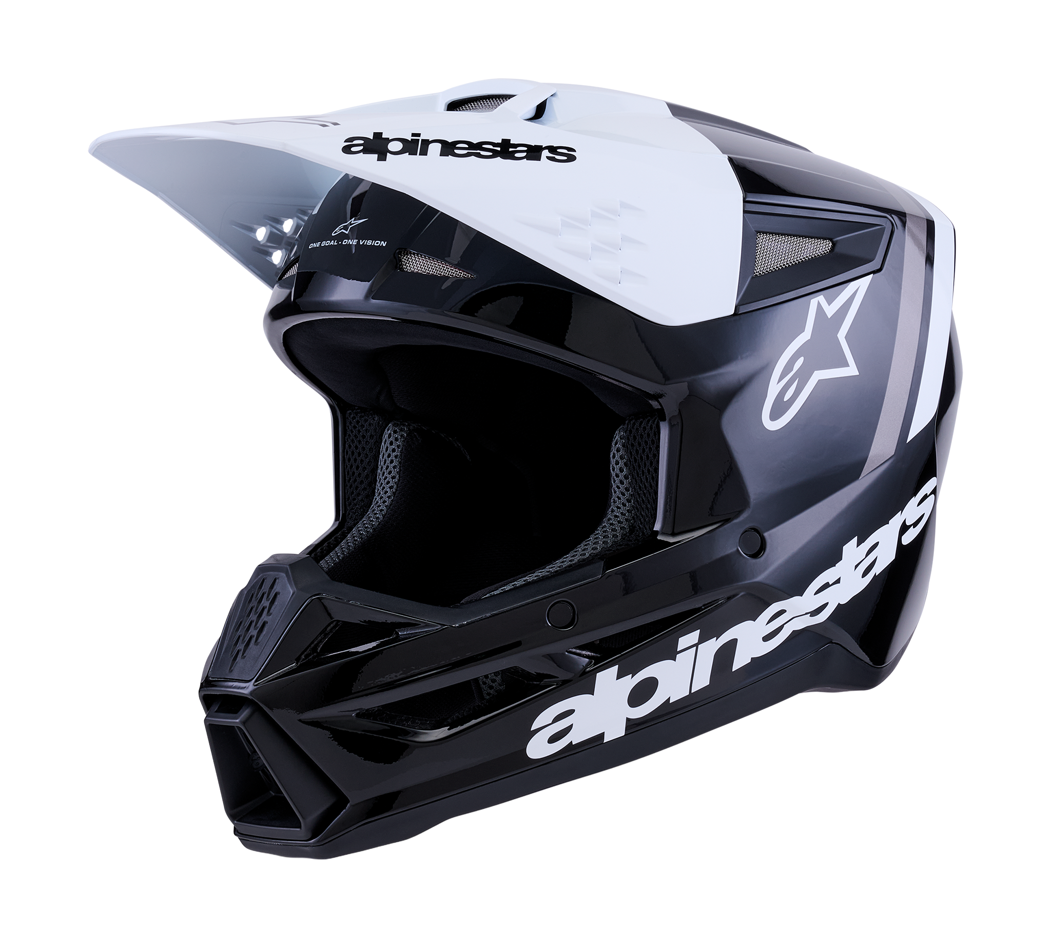 Alpinestars Crosshelm S-M3 Radium - Zwart / Wit / Grijs