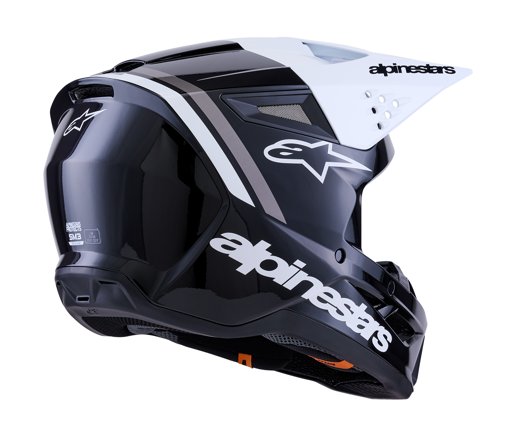 Alpinestars Crosshelm S-M3 Radium - Zwart / Wit / Grijs