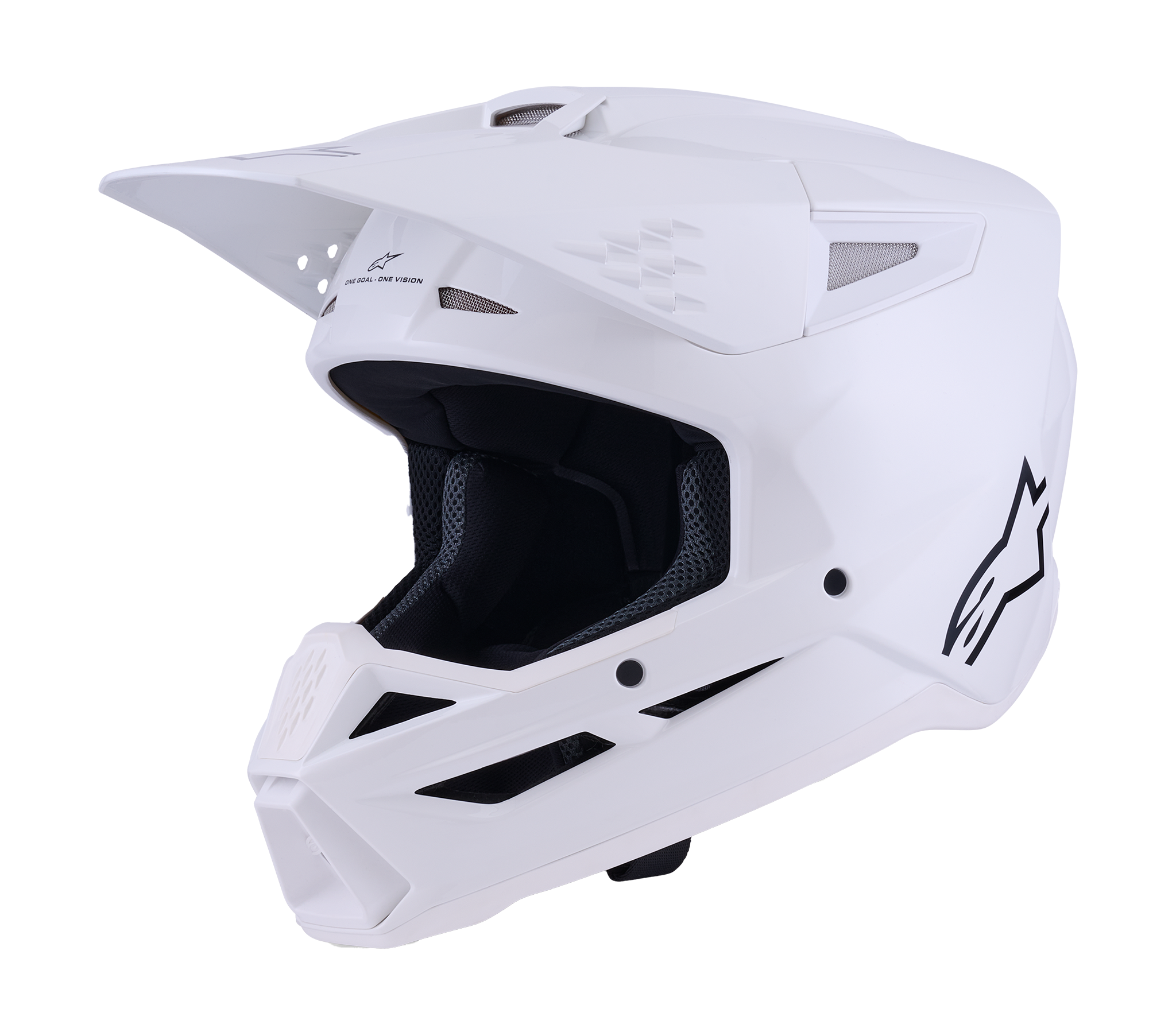 Alpinestars Crosshelm S-M3 Solid - Glans Wit