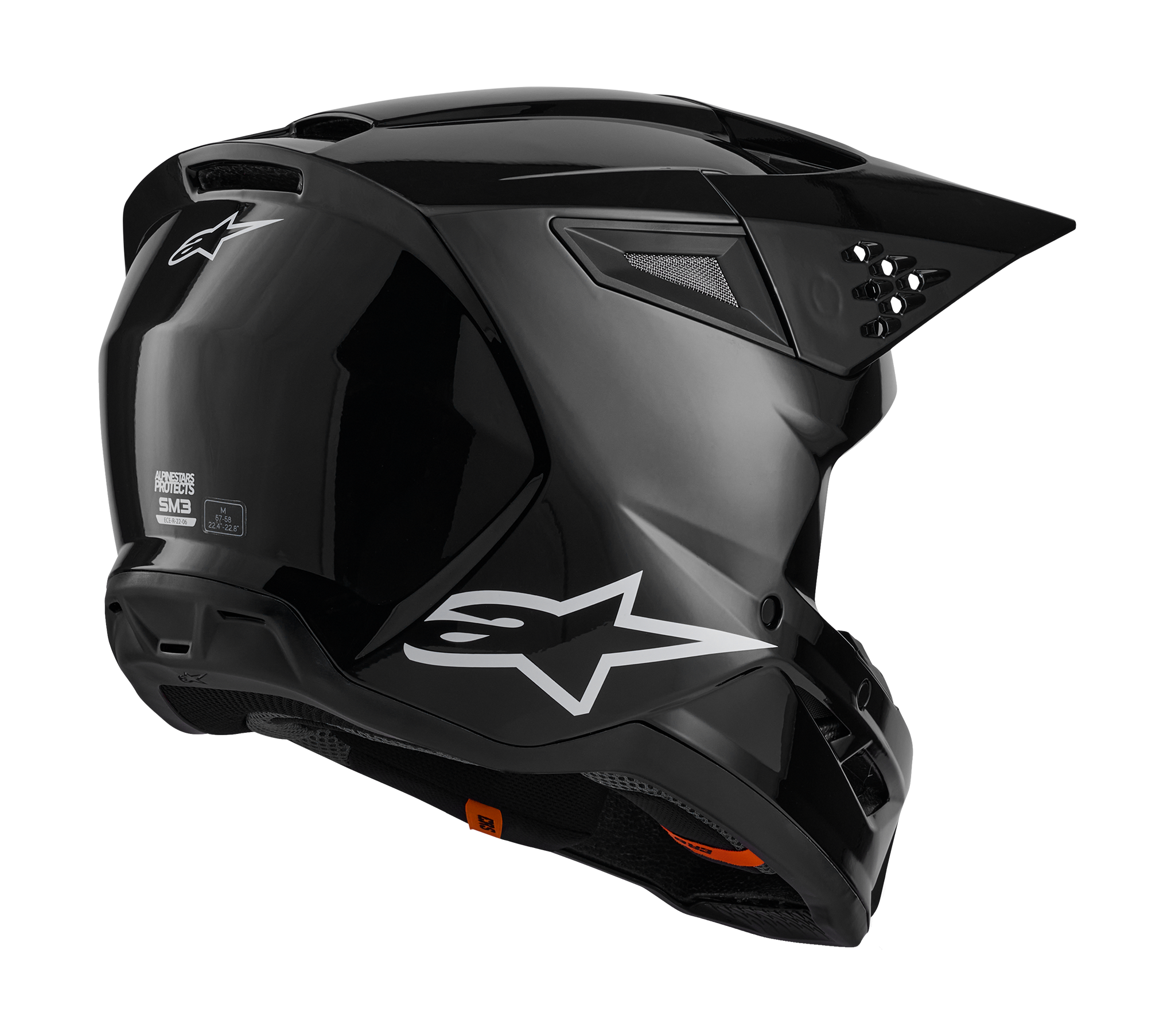 Alpinestars Crosshelm S-M3 Solid - Glans Zwart