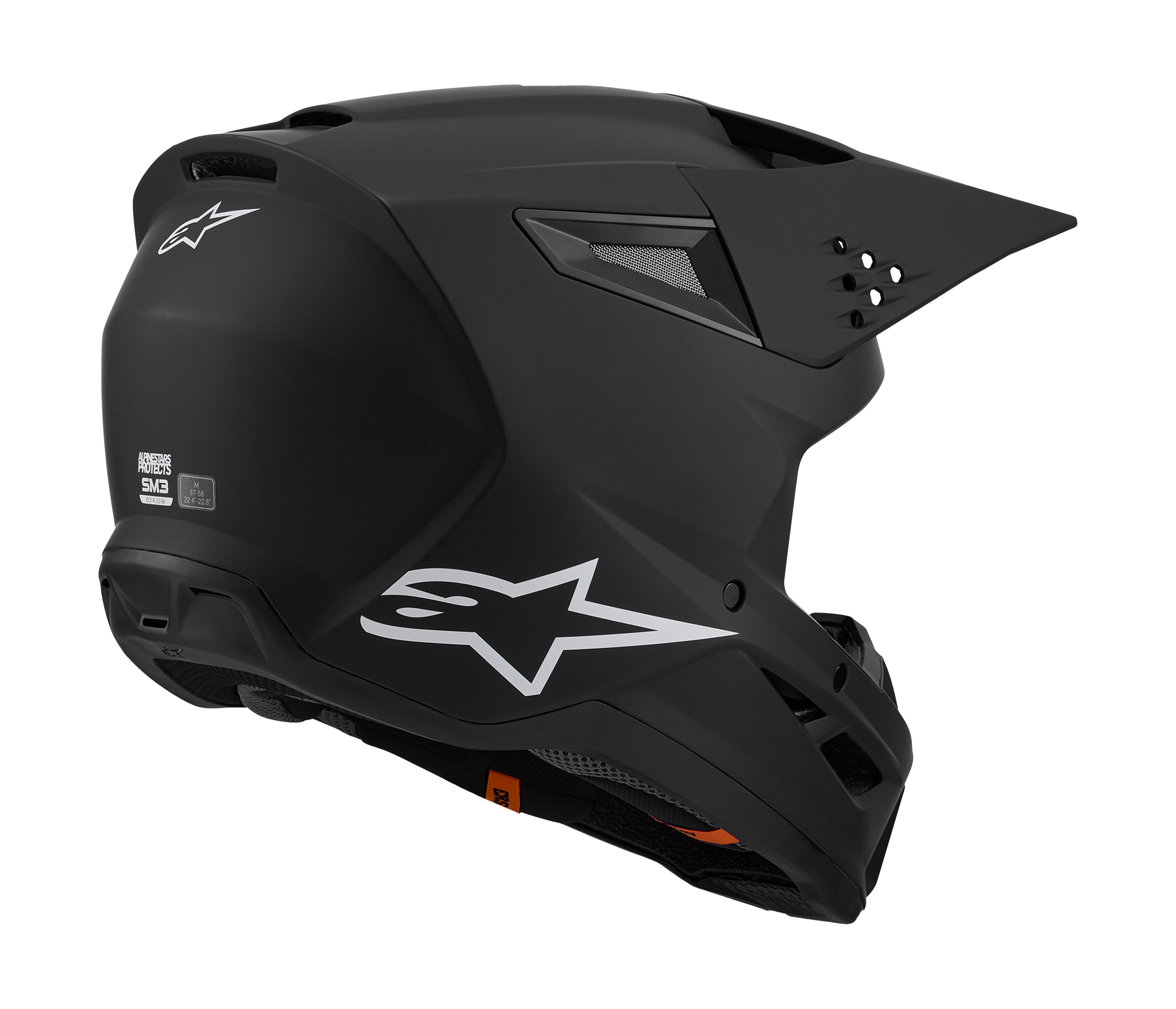 Alpinestars Crosshelm S-M3 Solid - Mat Zwart