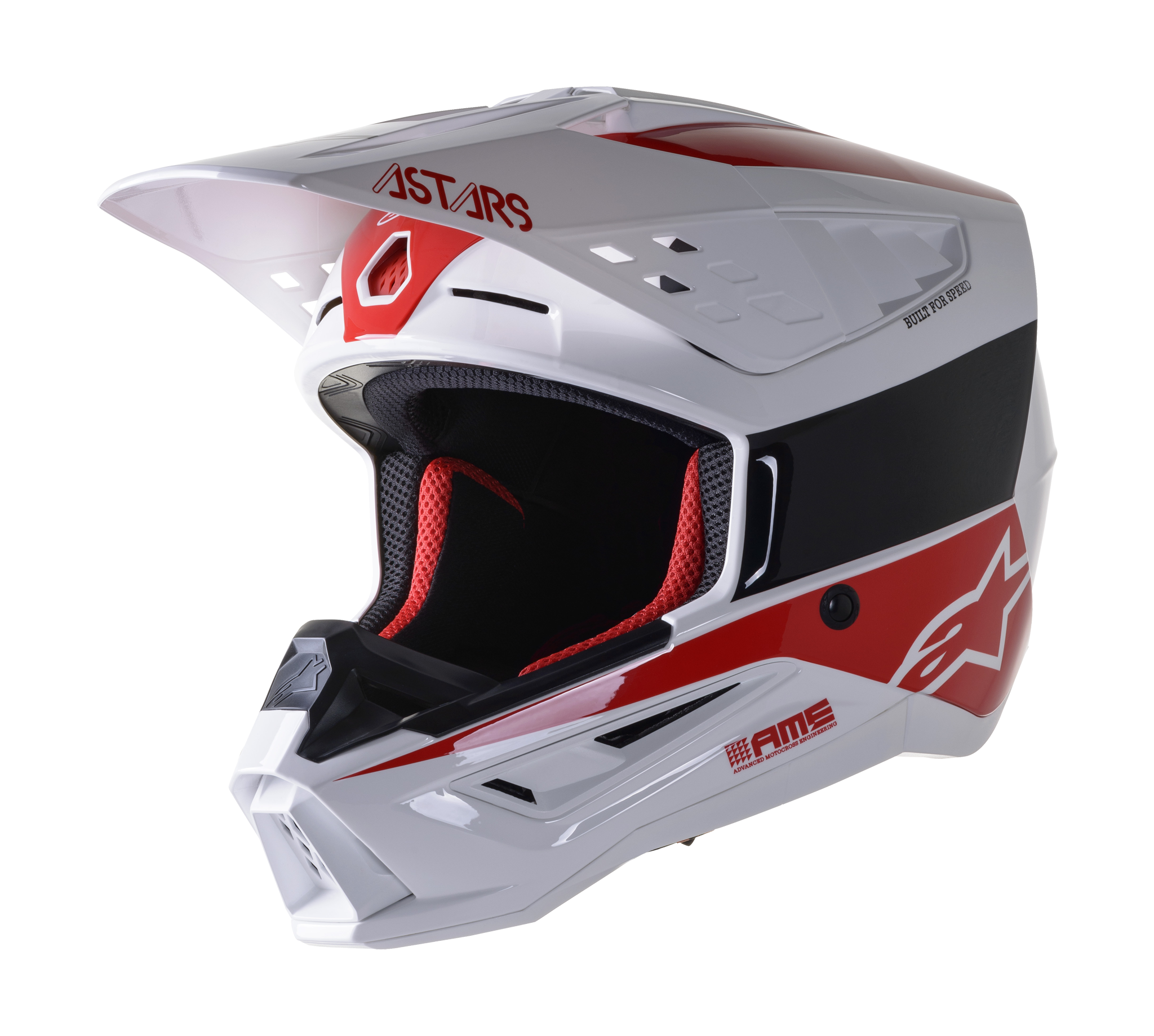 Alpinestars Crosshelm S-M5 22.05 Bond - Wit / Zwart / Rood