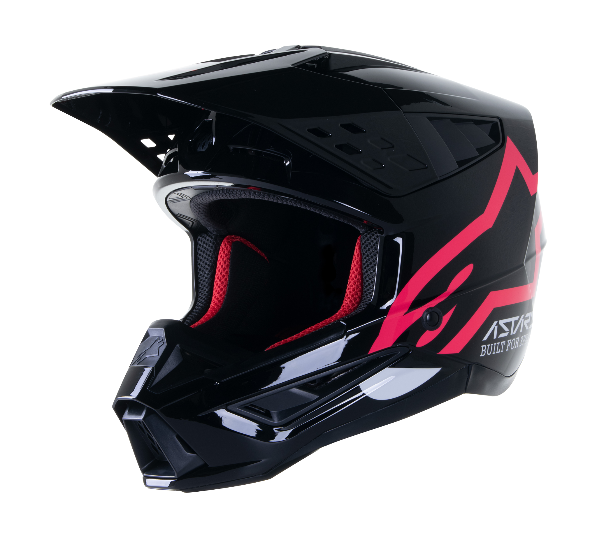 Alpinestars Crosshelm S-M5 22.05 Compass - Zwart / Diva Roze