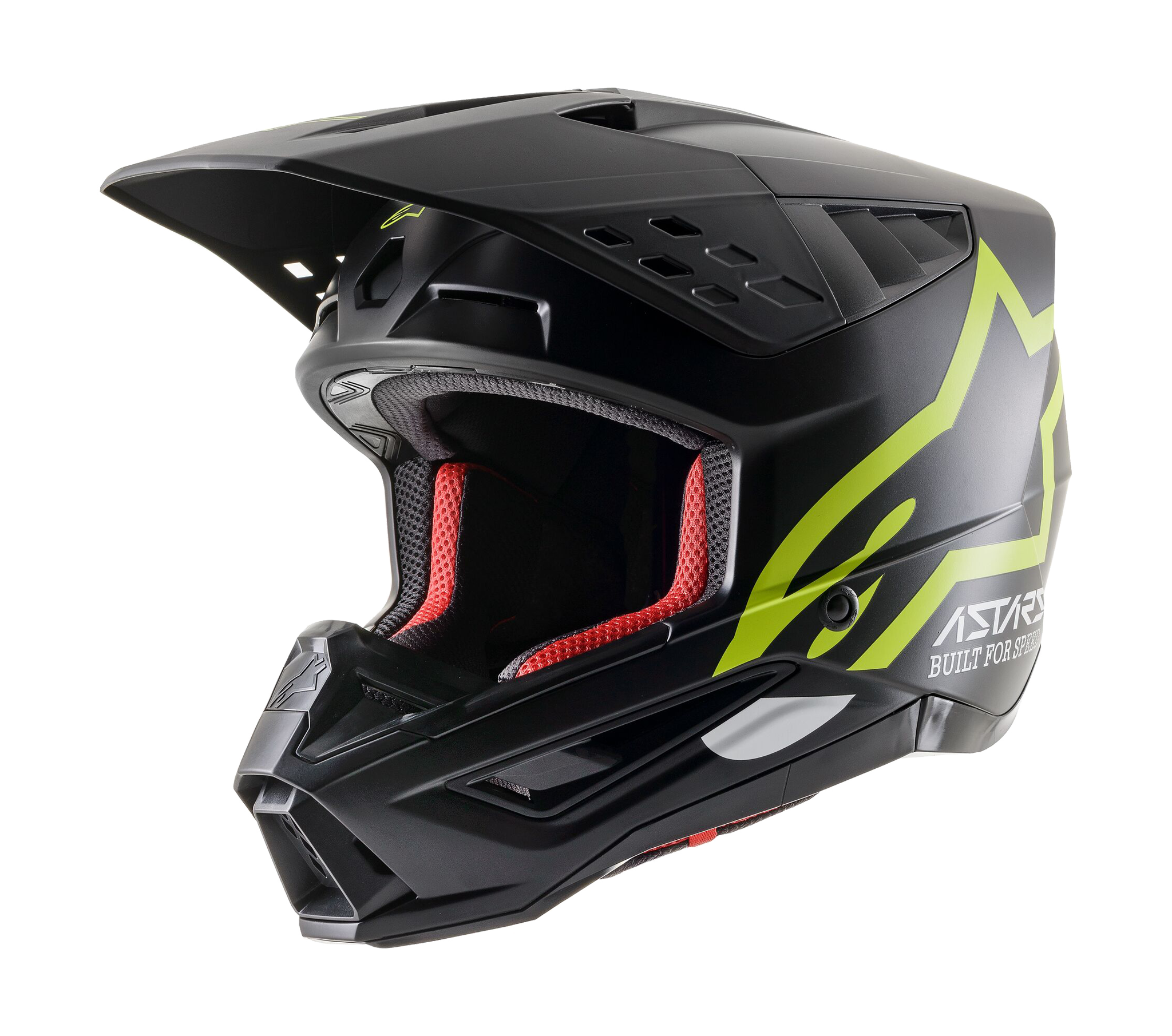 Alpinestars Crosshelm S-M5 22.05 Compass - Zwart / Fluo Geel
