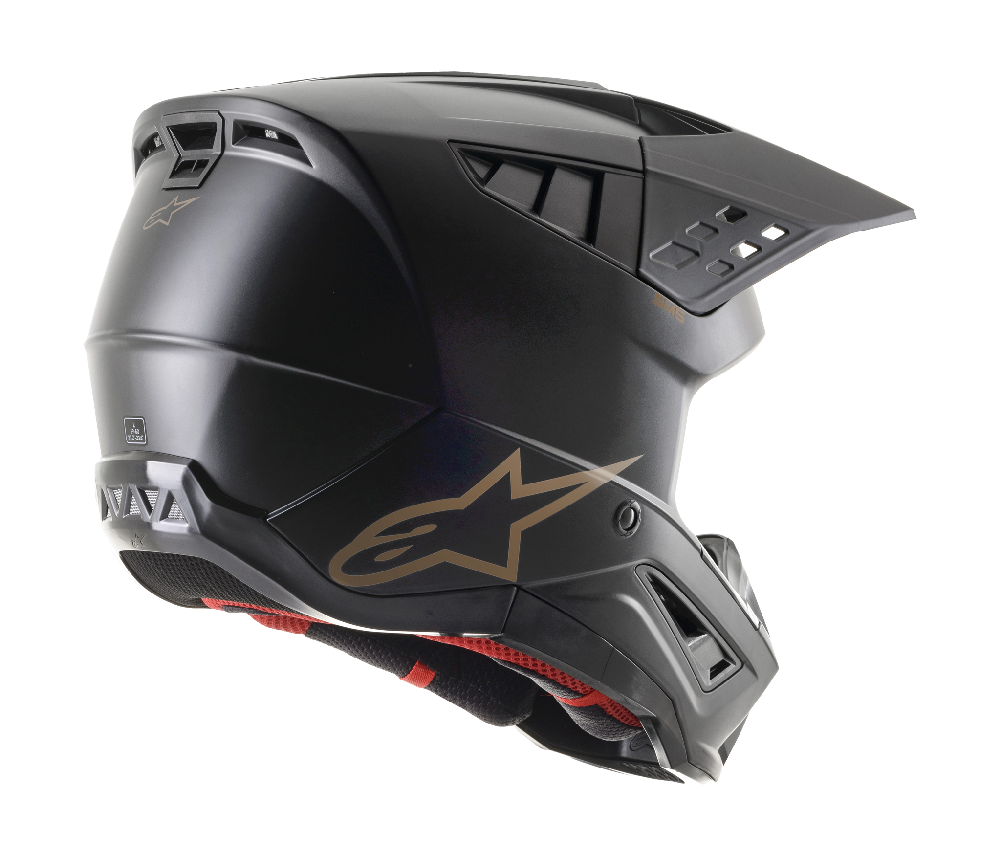 Alpinestars Crosshelm S-M5 22.05 Solid - Zwart / Bruin