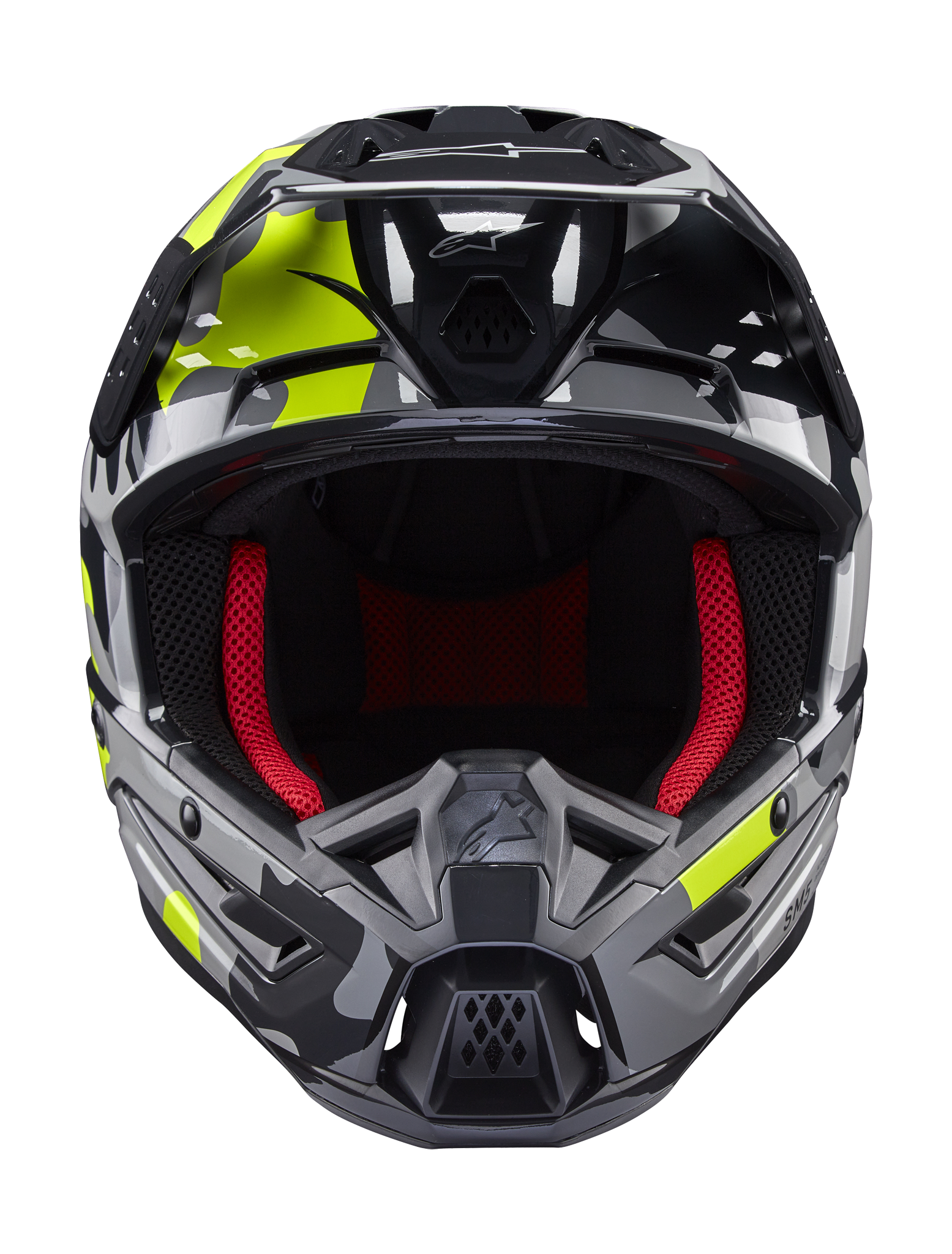 Alpinestars Crosshelm S-M5 Rover 2 - Glans Donker Grijs / Fluo Geel
