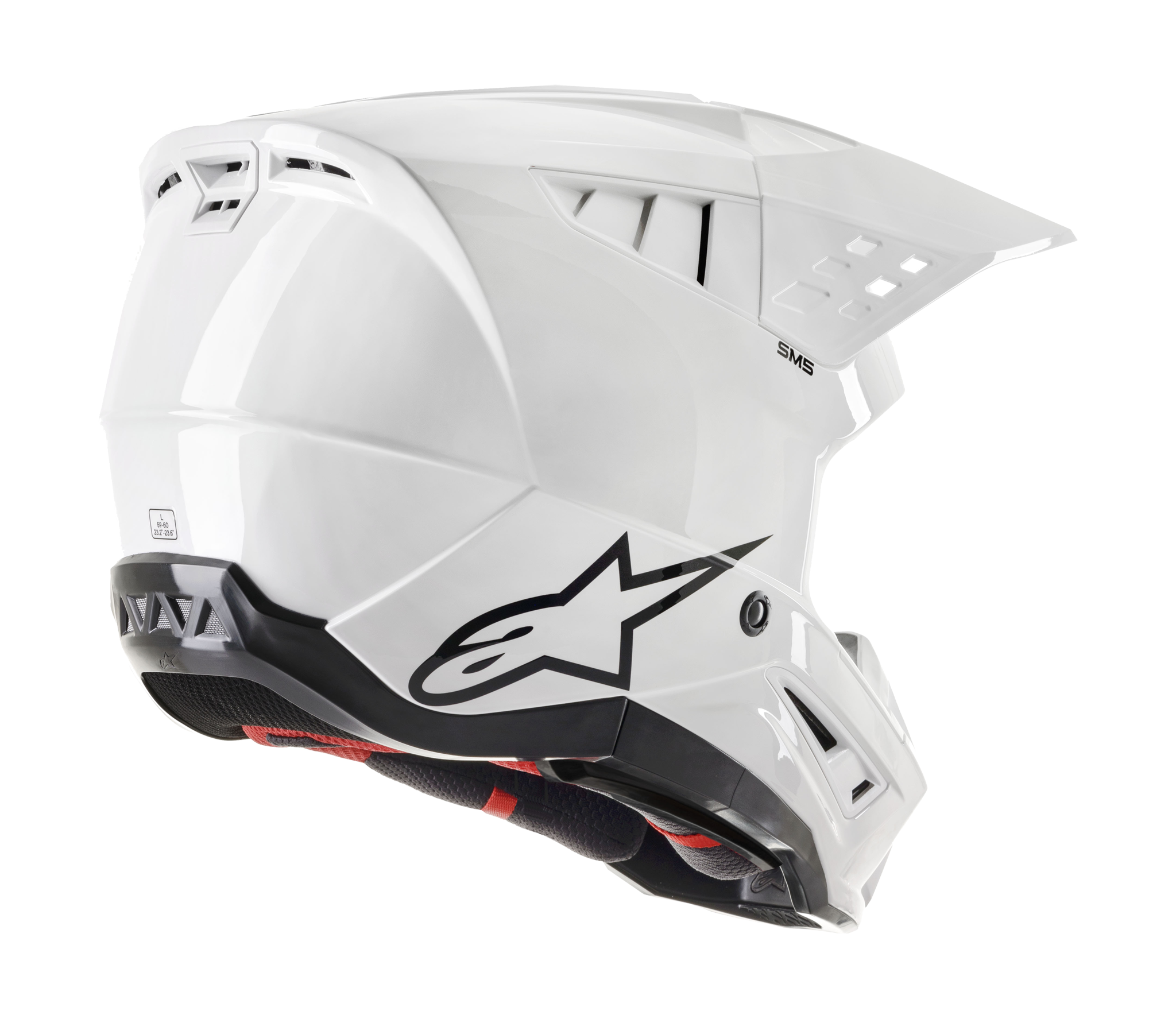 Alpinestars Crosshelm S-M5 Solid - Glans Wit