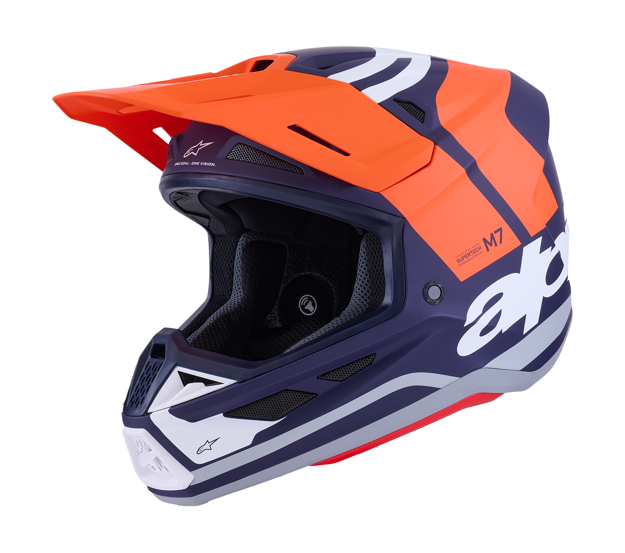 Alpinestars Crosshelm S-M7 Core - Oranje / Blauw
