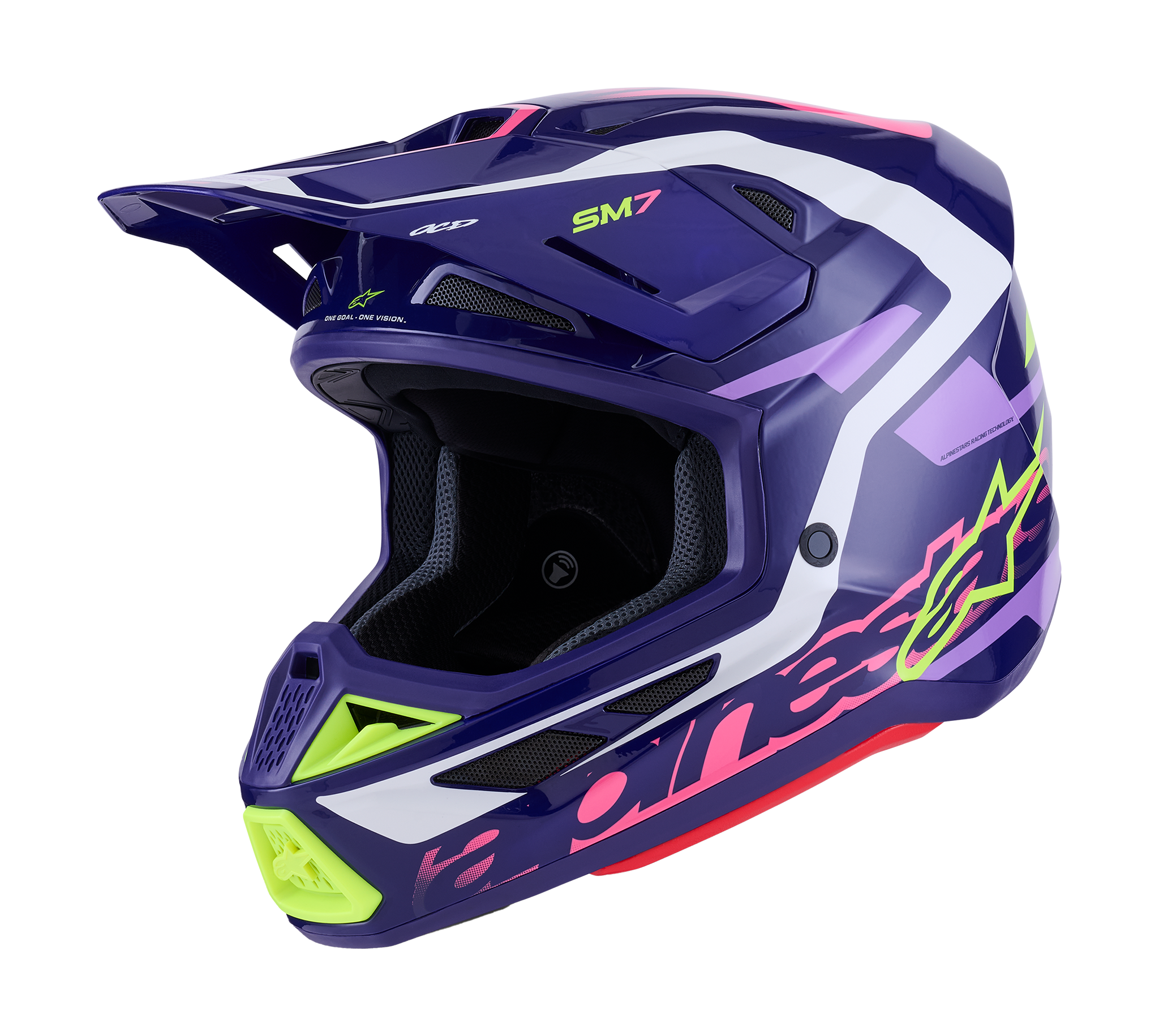 Alpinestars Crosshelm S-M7 Deed - Paars / Roze