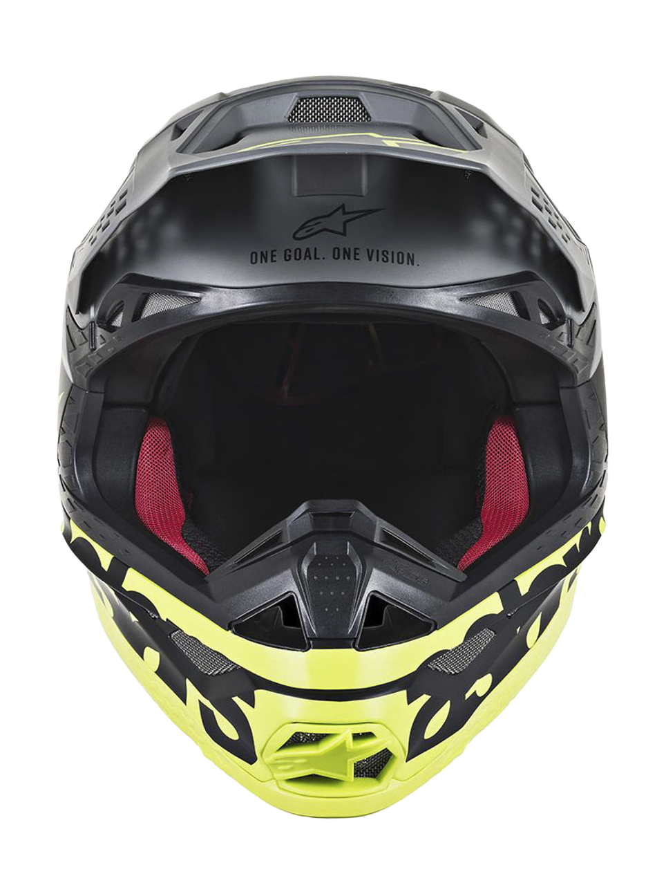 Alpinestars Crosshelm S-M8 22.05 Radium - Mat Zwart / Grijs / Geel Fluo