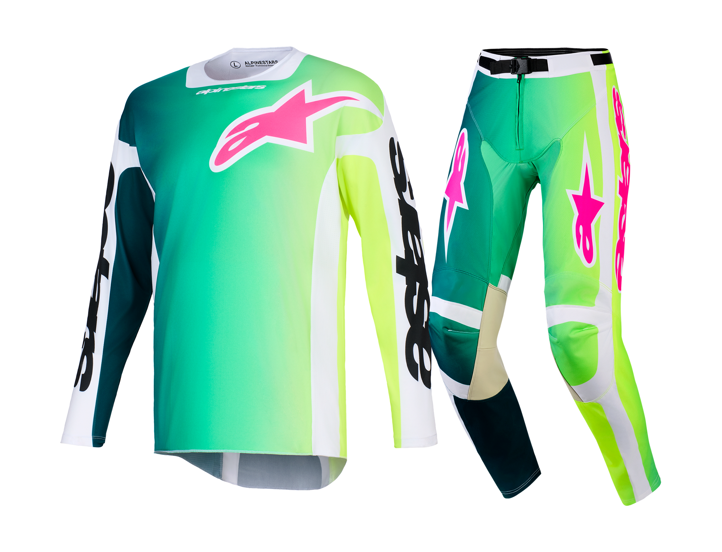 Alpinestars Crosskleding 2026 Racer Portl - Groen / Wit / Zwart