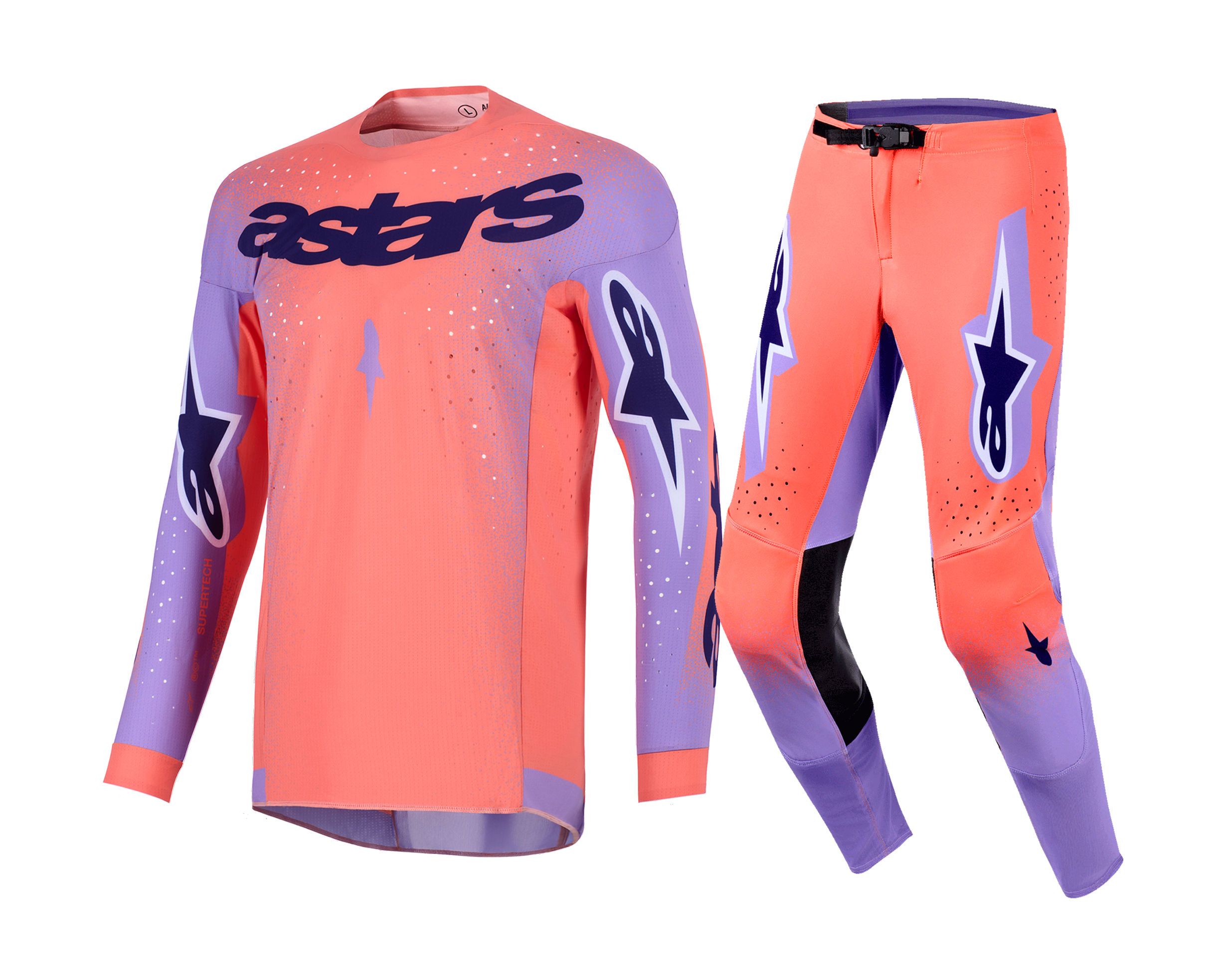 Alpinestars Crosskleding 2026 Supertech Scenz - Hot Coral / Paars