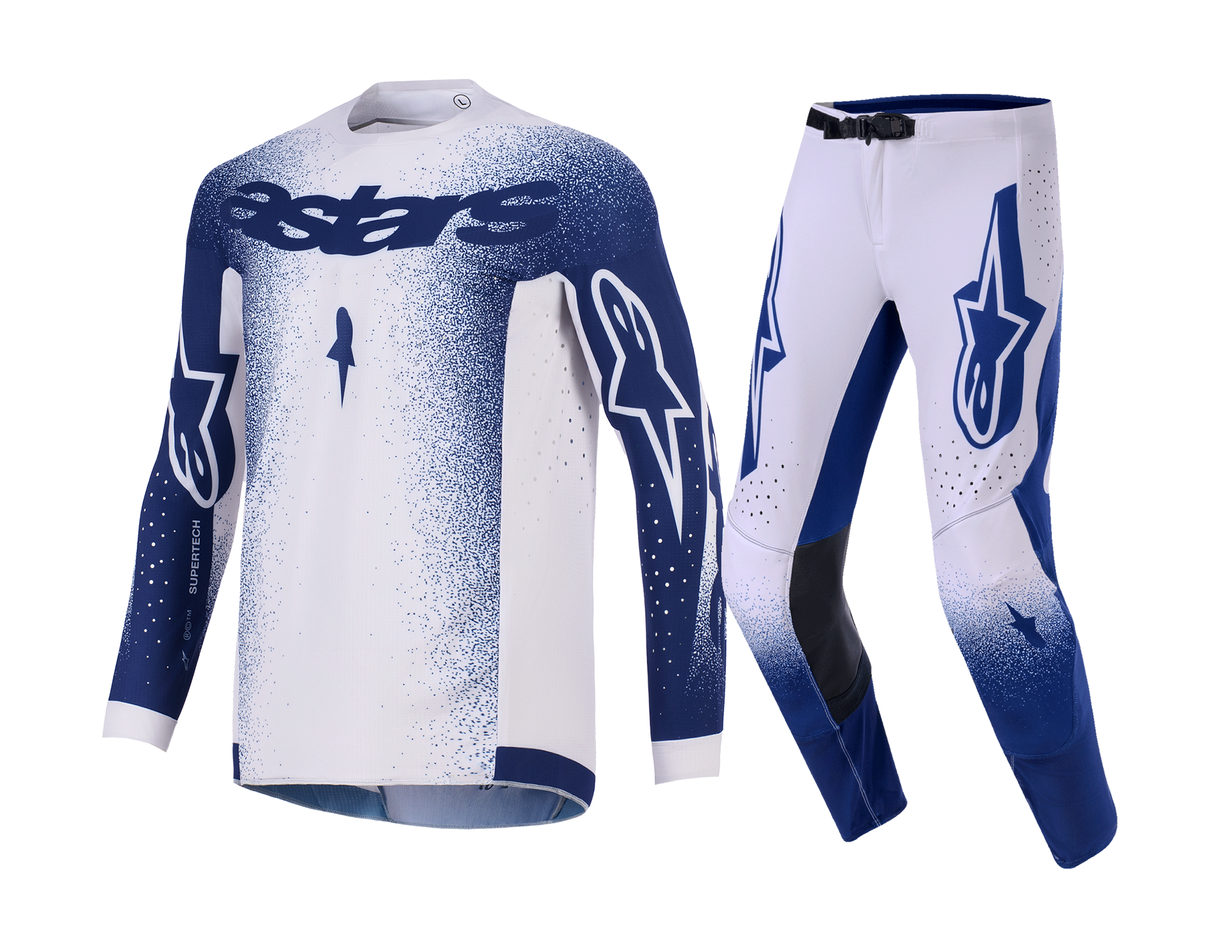 Alpinestars Crosskleding 2026 Supertech Scenz - Licht Grijs / Donker Blauw