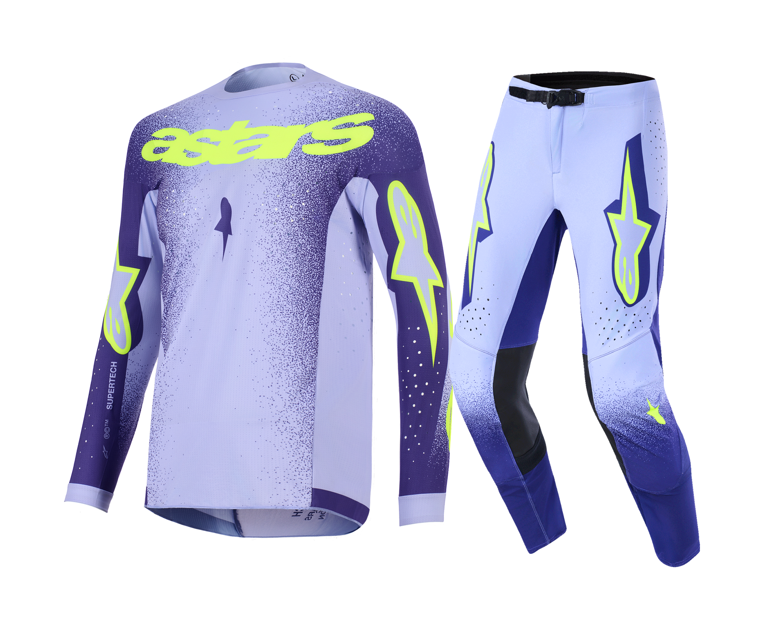 Alpinestars Crosskleding 2026 Supertech Scenz - Paars / Fluo Geel