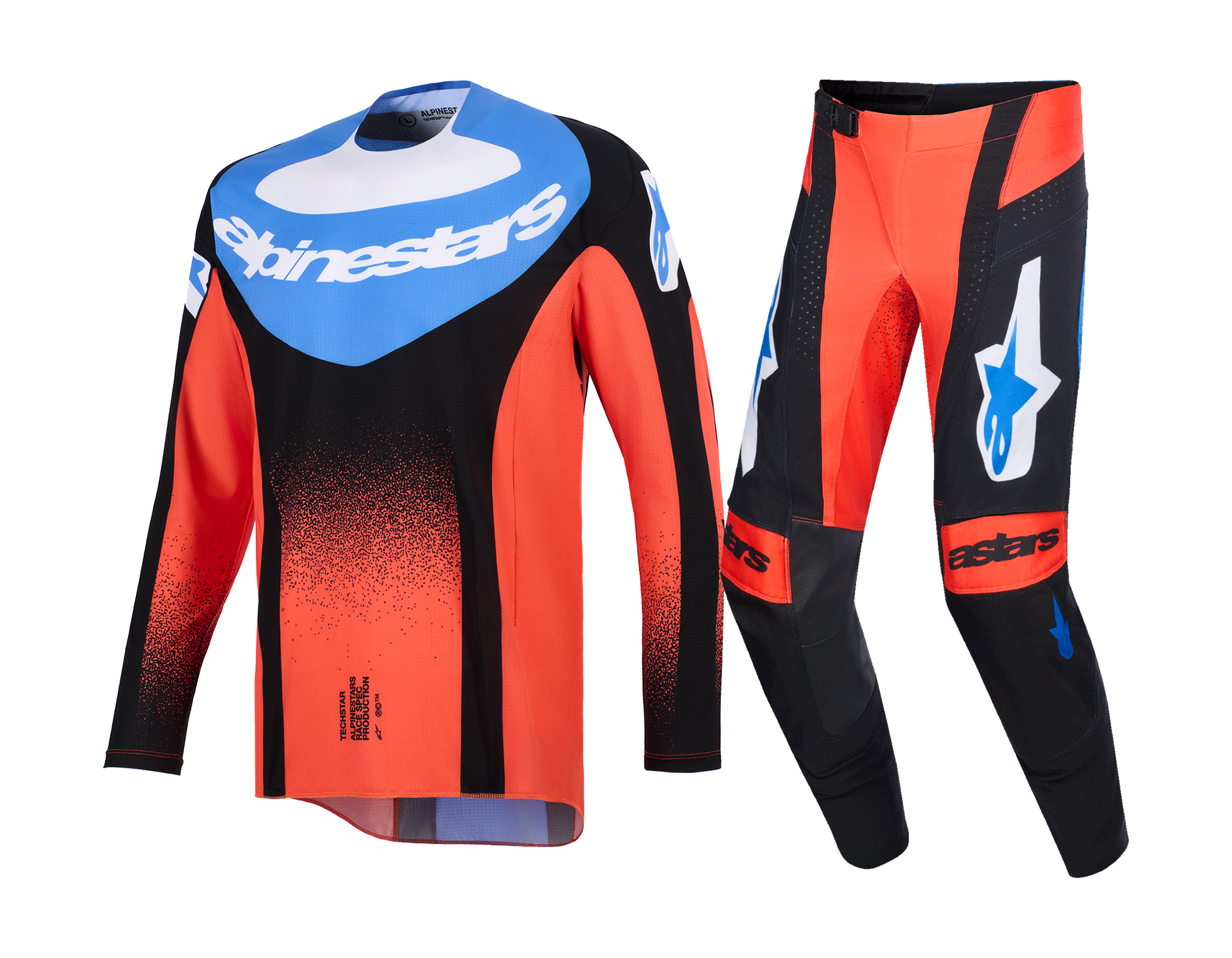 Alpinestars Crosskleding 2026 Techstar Knif - Oranje / Zwart / Ucla / Blauw