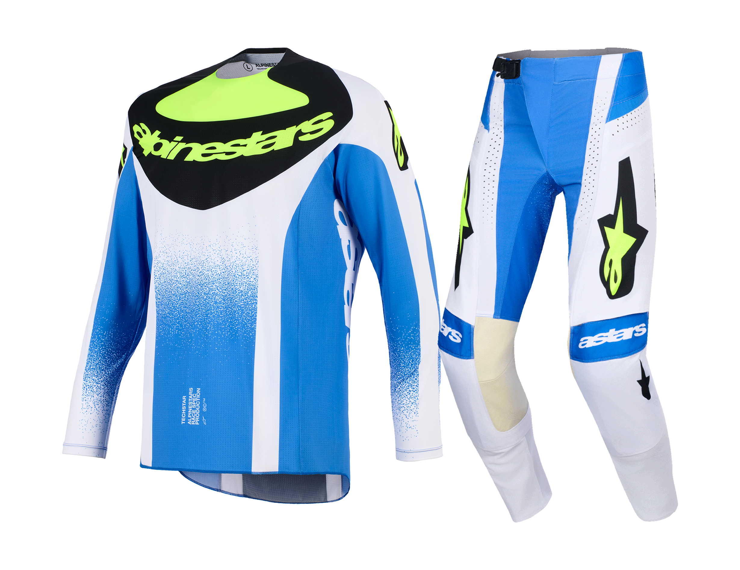 Alpinestars Crosskleding 2026 Techstar Knif - Ucla / Blauw / Zwart / Fluo Geel