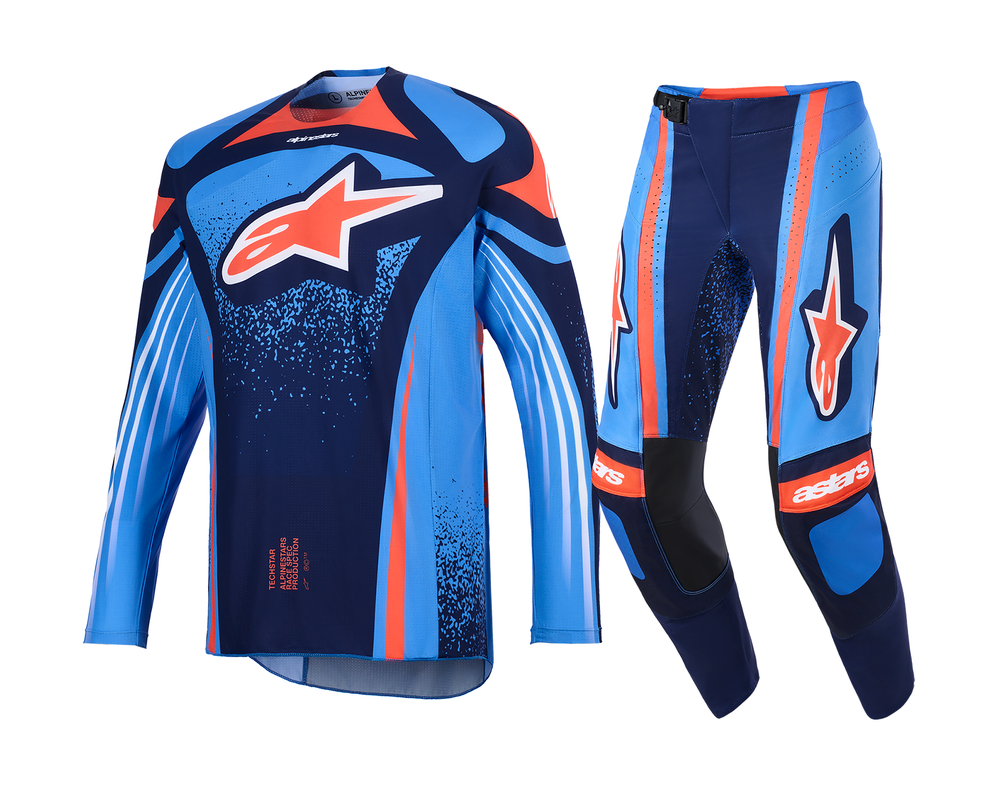 Alpinestars Crosskleding 2026 Techstar Nomur - Donker Navy / Oranje / Ucla / Blauw