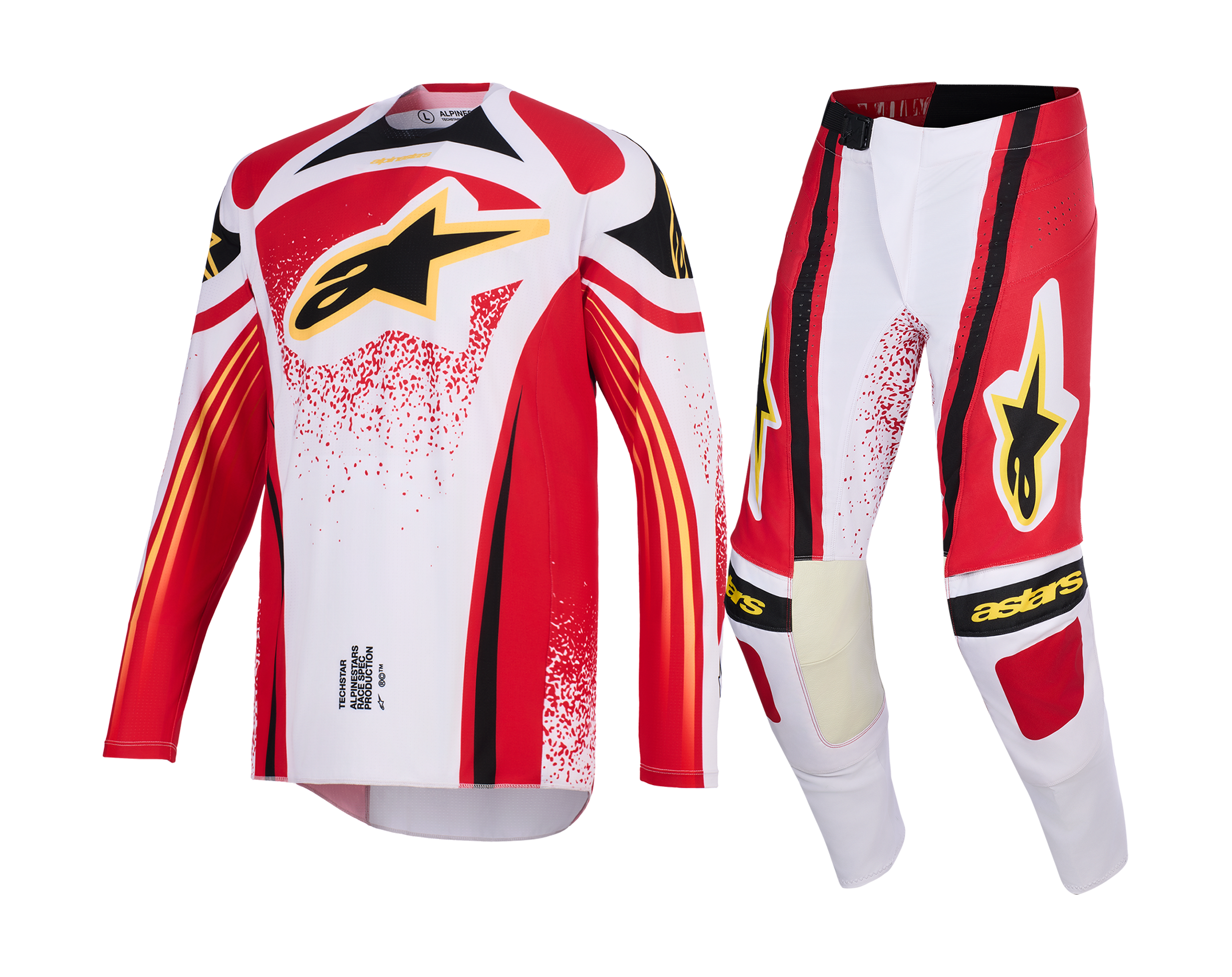 Alpinestars Crosskleding 2026 Techstar Nomur - Licht Grijs / Rood / Zwart
