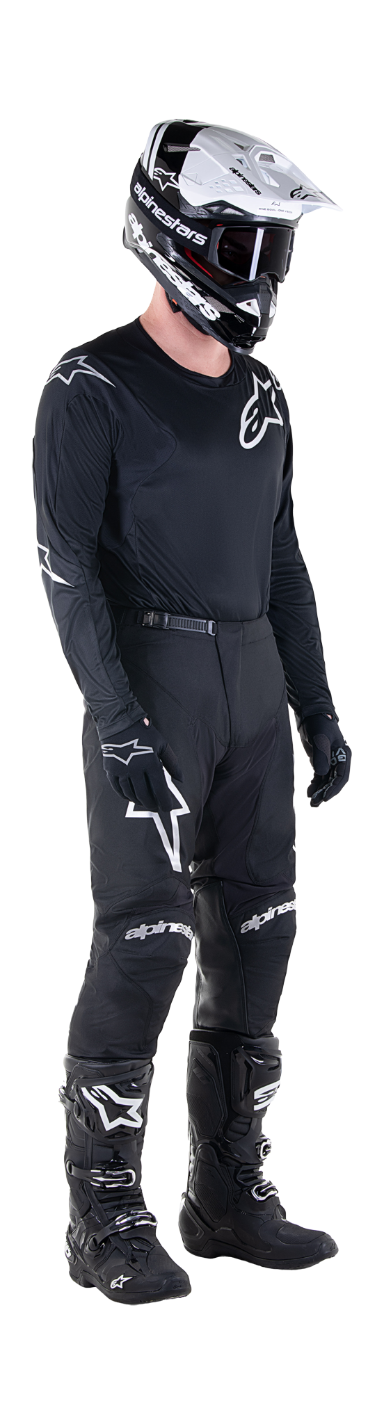 Alpinestars Crosskleding Racer Graphite - Zwart / Reflective Zwart