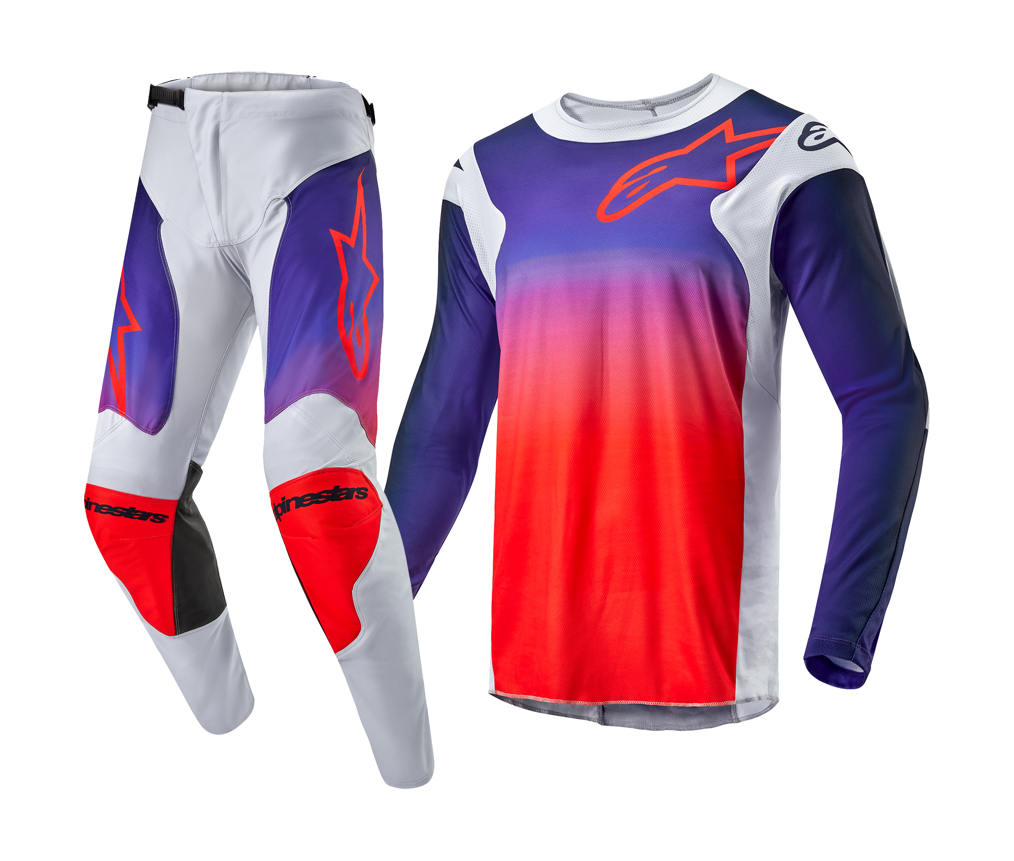 Alpinestars Crosskleding Racer Hoen - Licht Grijs / Hot Oranje / Zwart