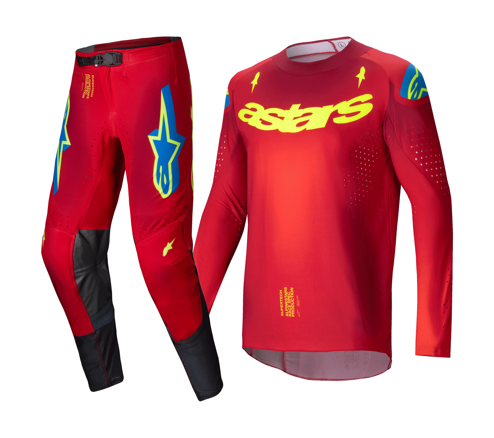 Alpinestars Crosskleding Supertech Maker - Rood / Fluo Geel
